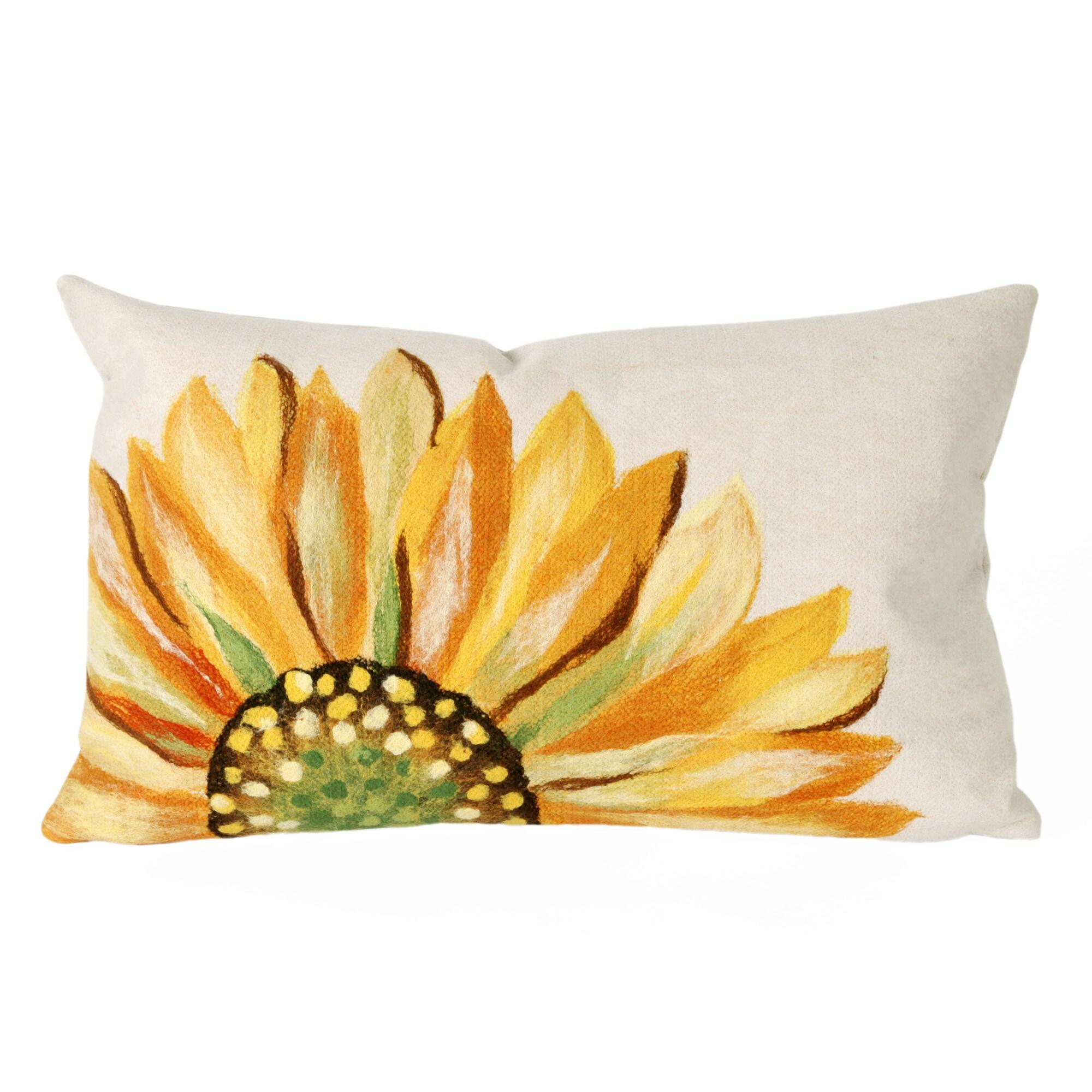 Liora Manne Appliqued,Buttons,Embroidered,Fringed,Ruffled,Sequined,Tassels Polyester,Synthetic Indoor/Outdoor Throw Pillow
