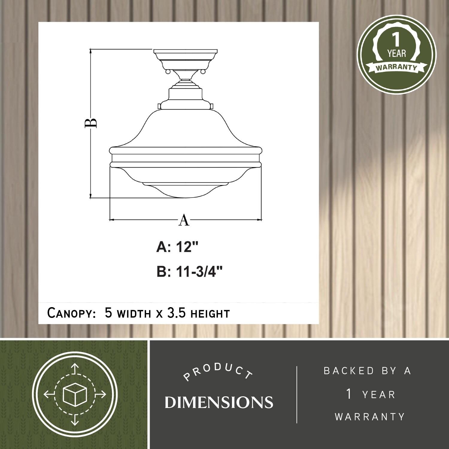 Vaxcel Huntley 1 - Light Flush Mount in  Oil Rubbed Bronze