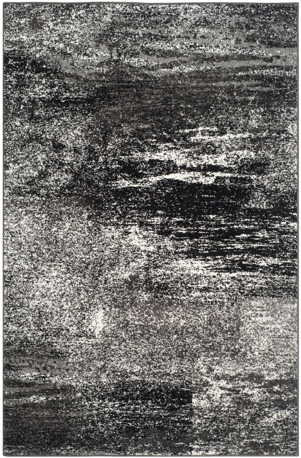 Adirondack ADR112 Machine Made Indoor Area Rug - Silver/Black - 6'x9' - Safavieh