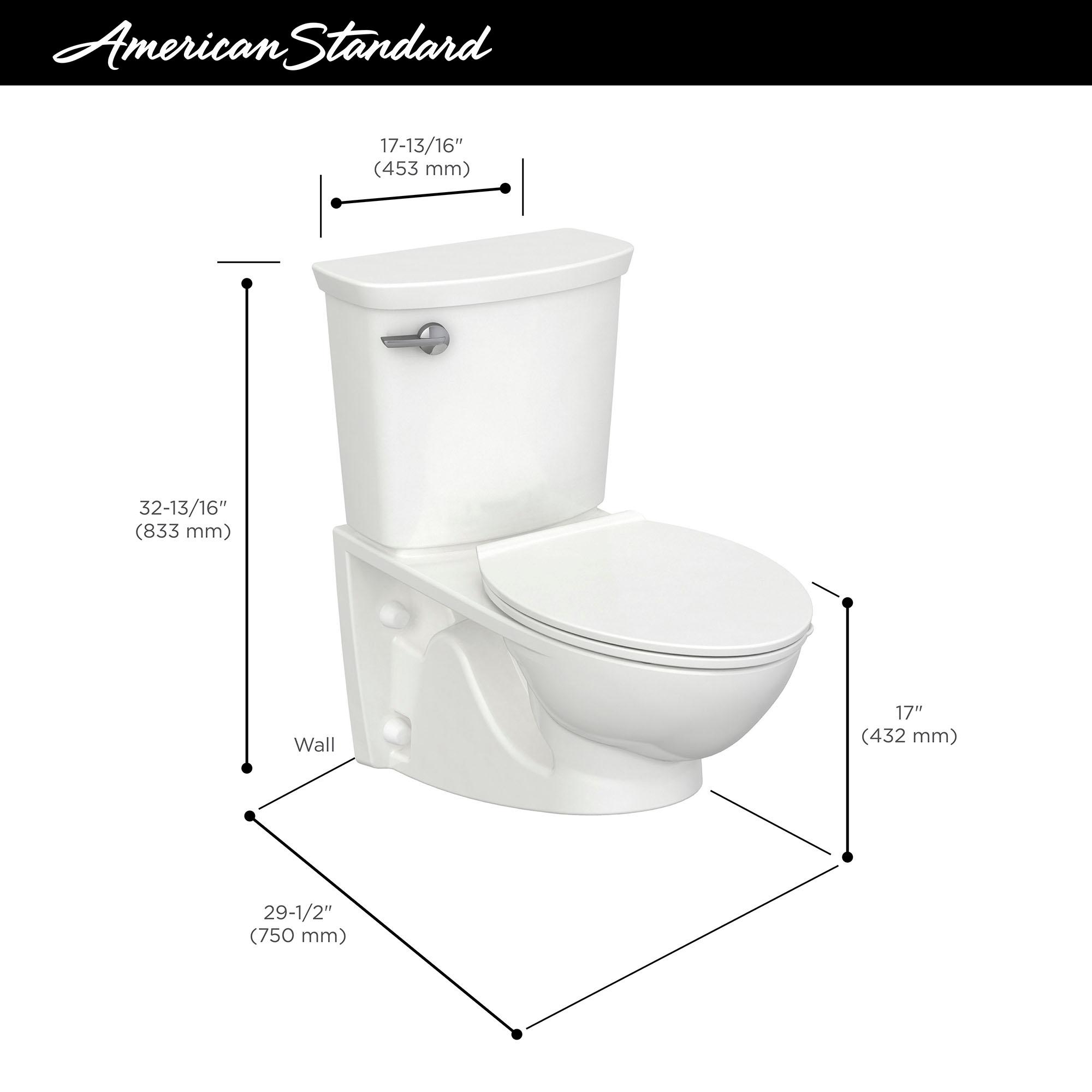 American Standard Glenwall 1.28 Gallons GPF Elongated Wall Mounted Kit (Seat Not Included)