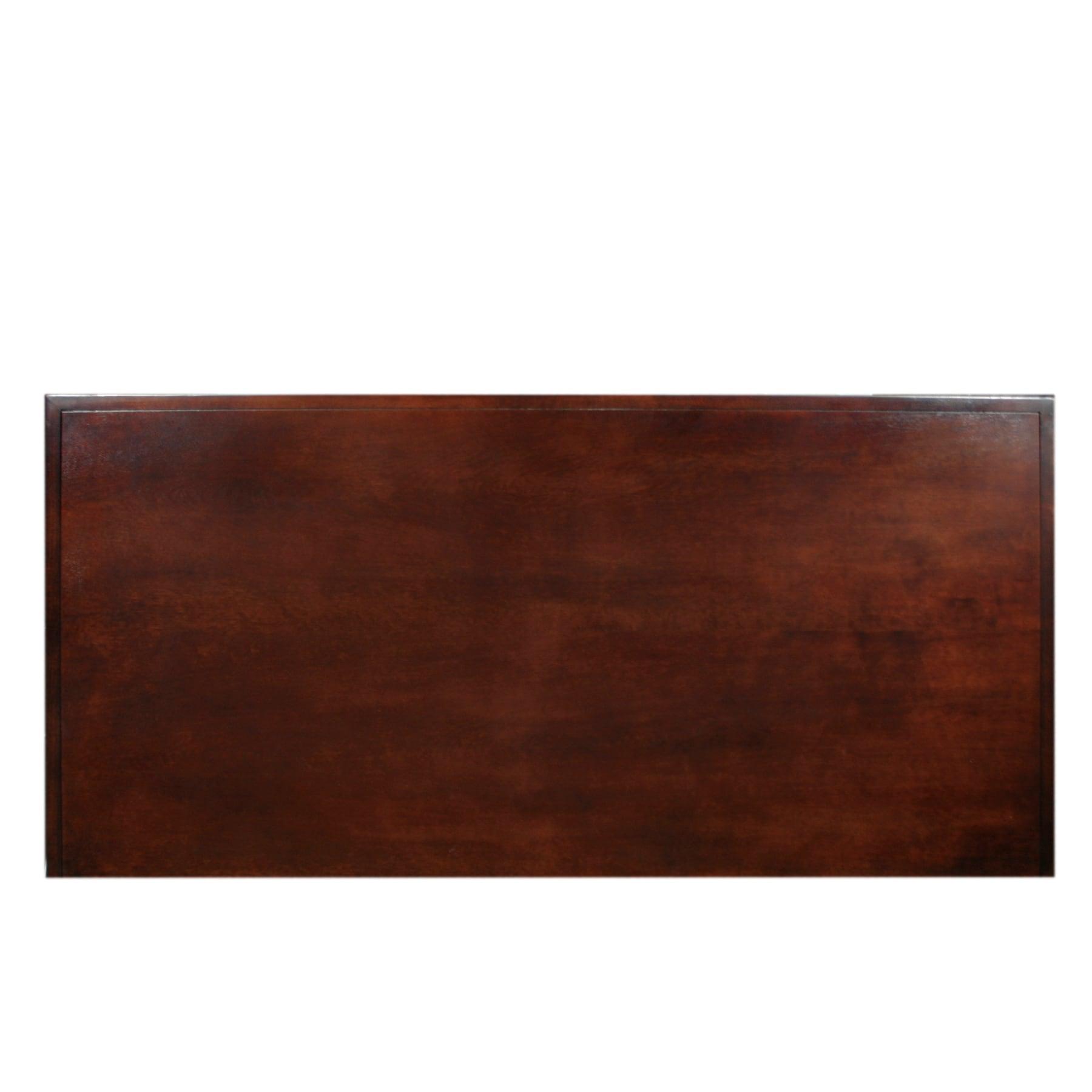 Chocolate Cherry Wood Writing Desk with Drawer and Keyboard Tray