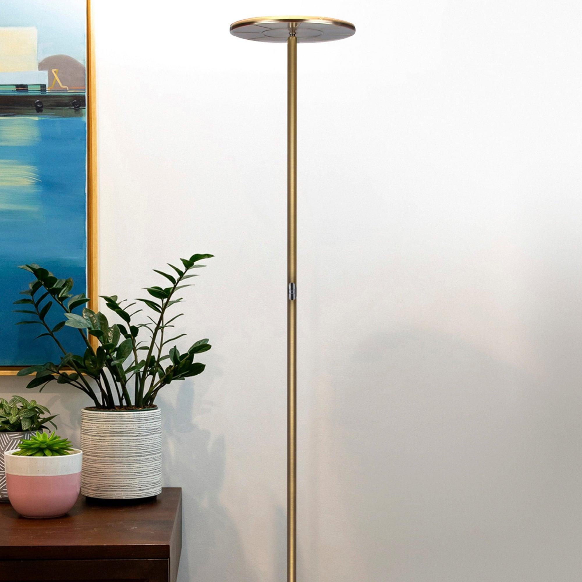 Industrial Dimmable LED Floor Lamp with Adjustable Head