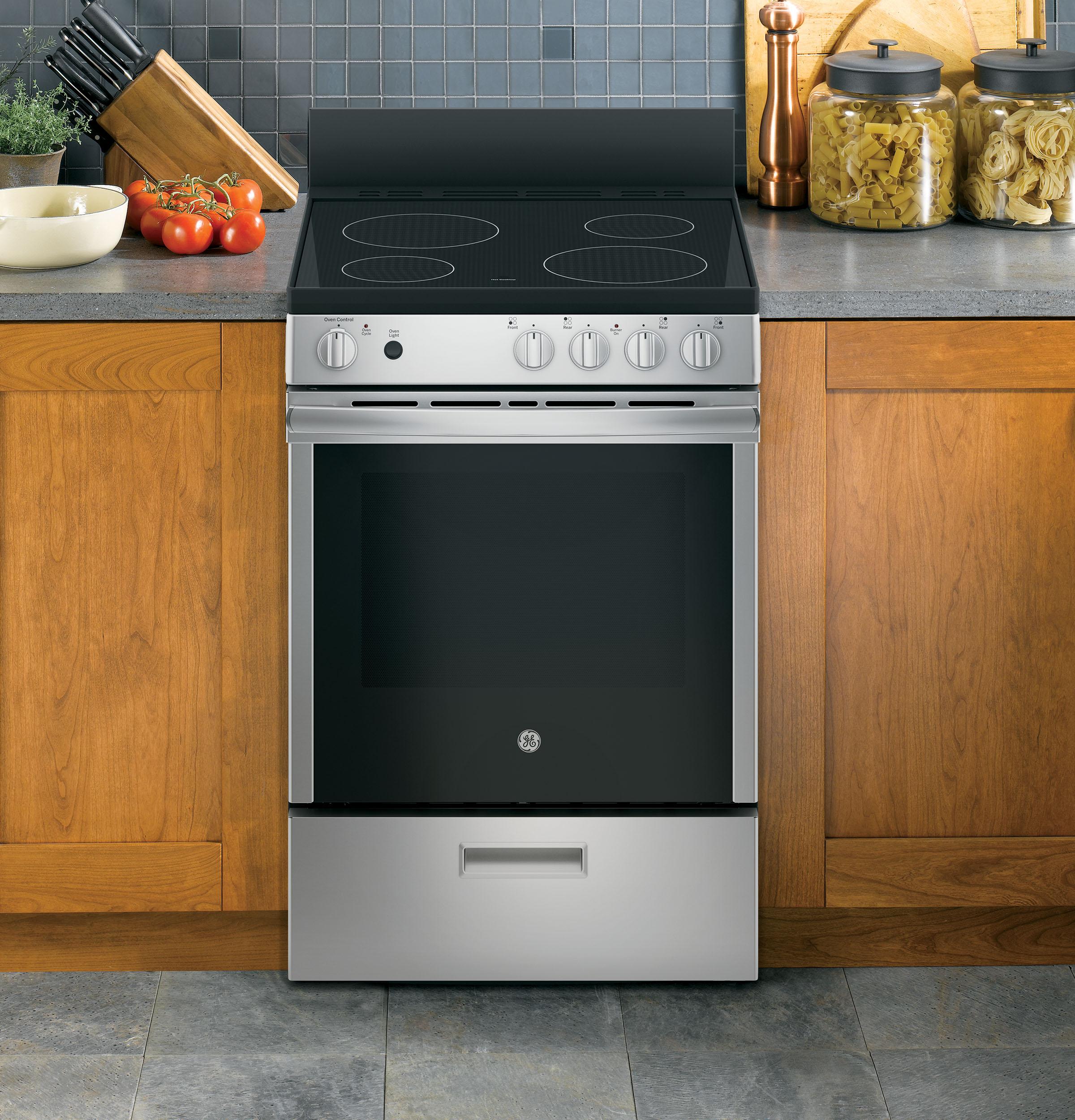 24" 2.9 Cu. Ft. Freestanding Electric Range with Modular Backguard