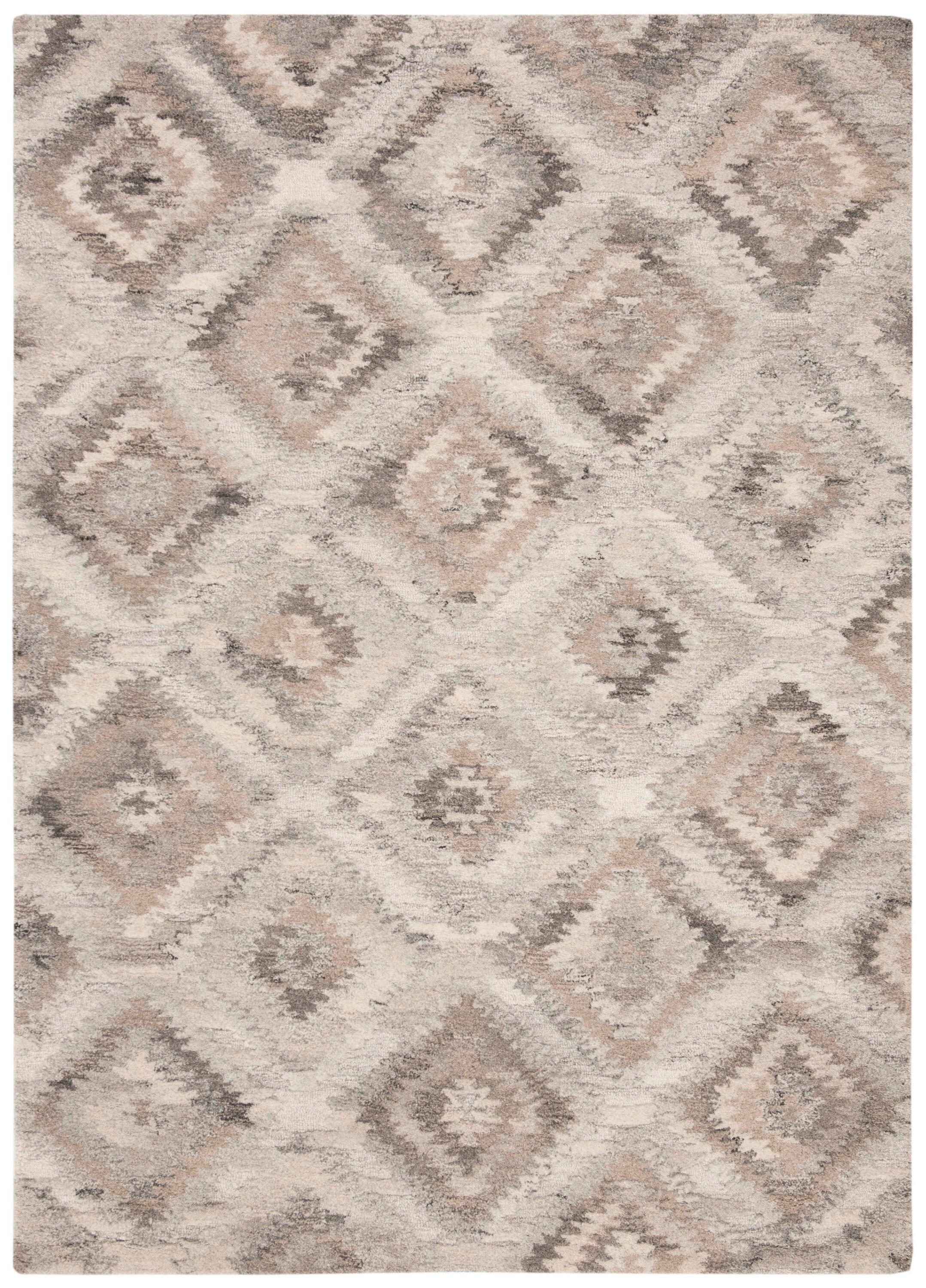 Wyndham WYD802 Hand Tufted Indoor Area Rug - Grey/Taupe - 5'x8' - Safavieh