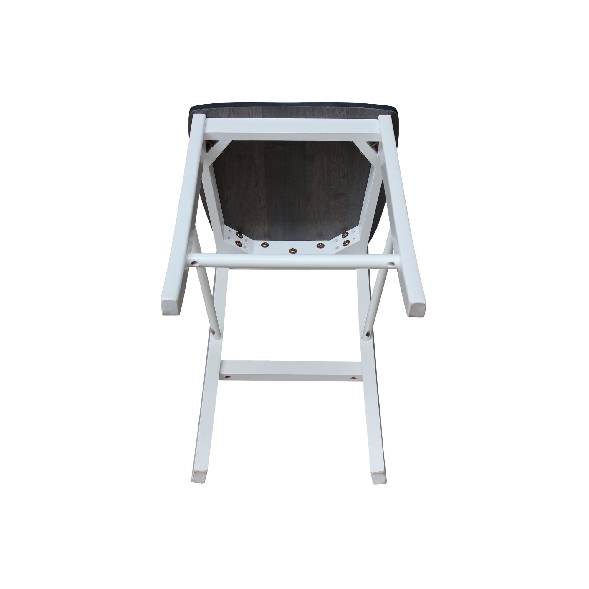 24&#34; X Back Counter Height Barstool Barstool White - International Concepts