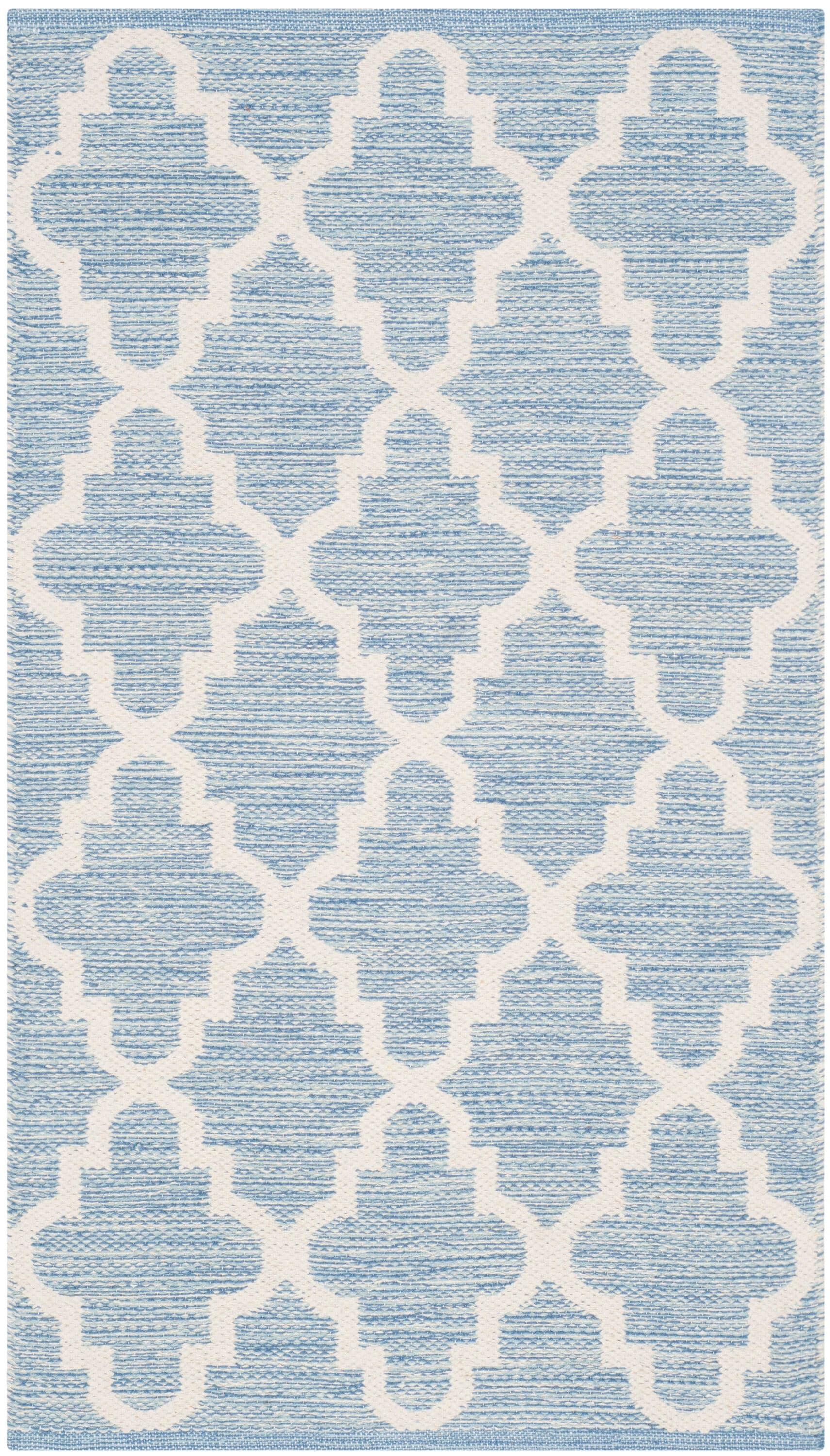 Montauk MTK810 Hand Woven Indoor Accent Rug - Light Blue/Ivory - 2'6"x4' - Safavieh.