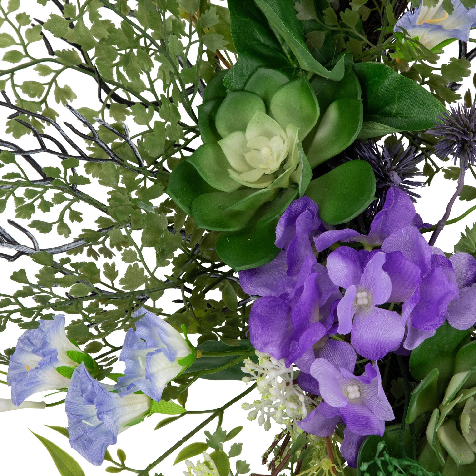 Faux Thistle Polyester 24'' Wreath