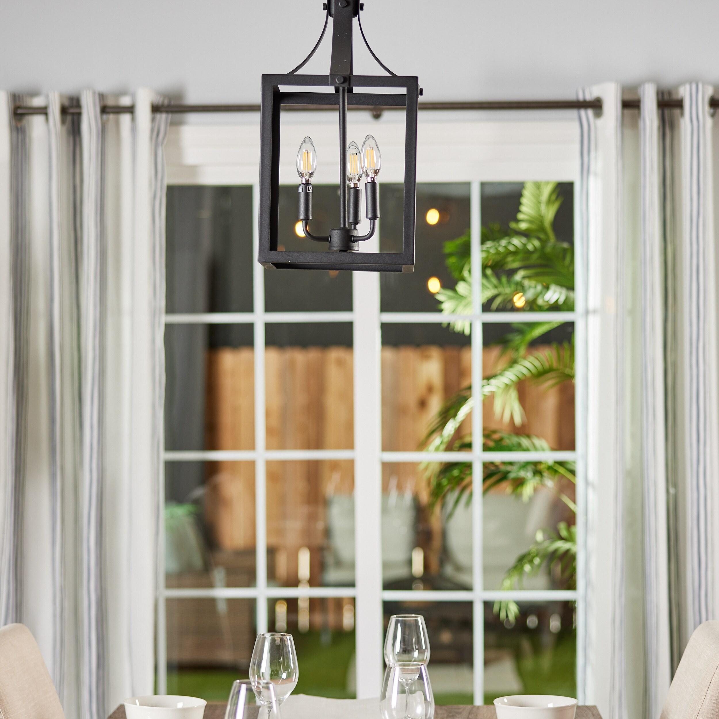 Labette 3-Light Black Bronze Accented Lantern Pendant