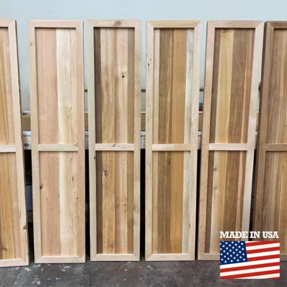Ekena Millwork TimberCraft 5 3/8" Boards Joined Board-n-Batten Shutters w/Z-Bar, Western Red Cedar (Per Pair) (Set of 2)