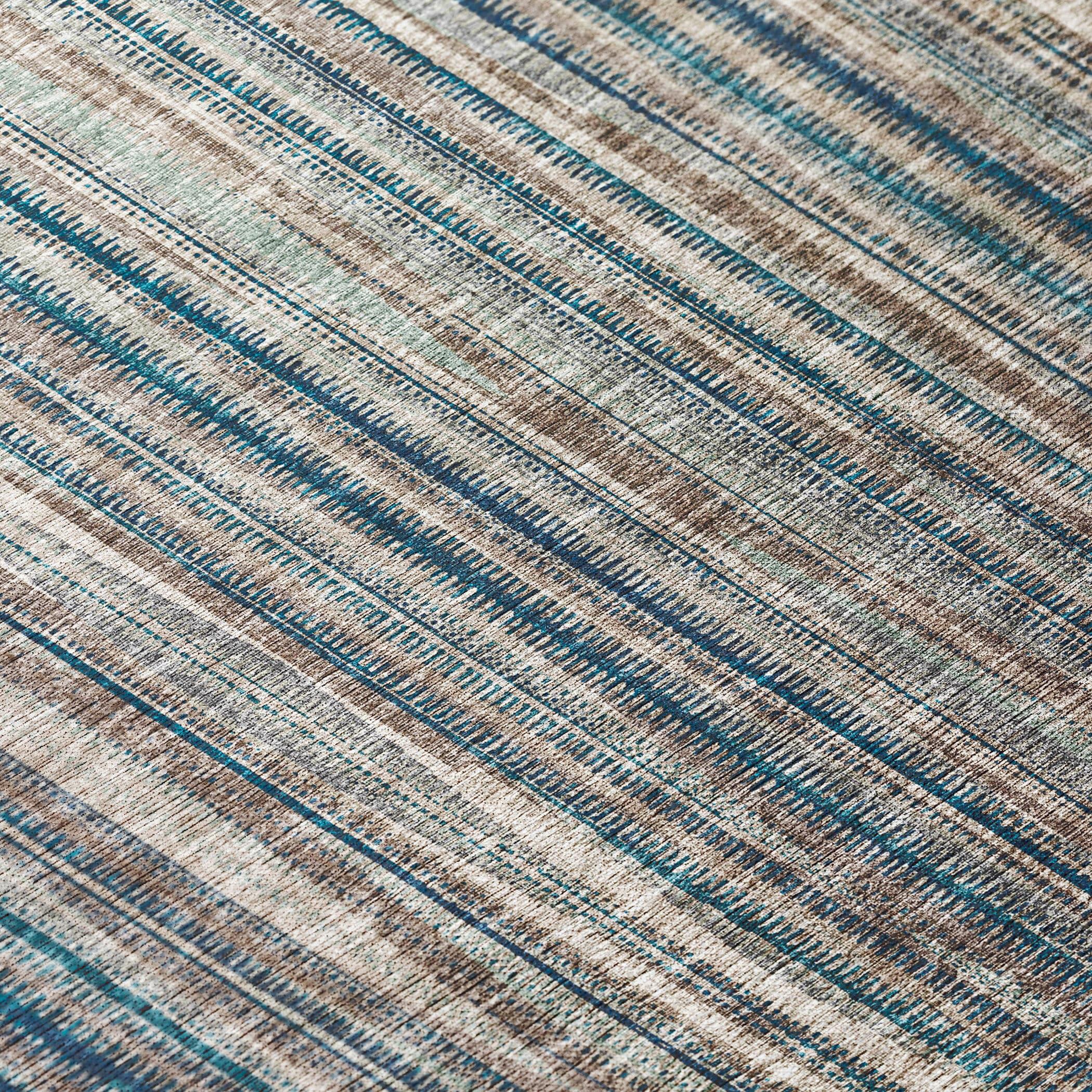 Addison Rugs Indoor/Outdoor Waverly Modern Stripes Washable Rug 3' x 5' - Earth