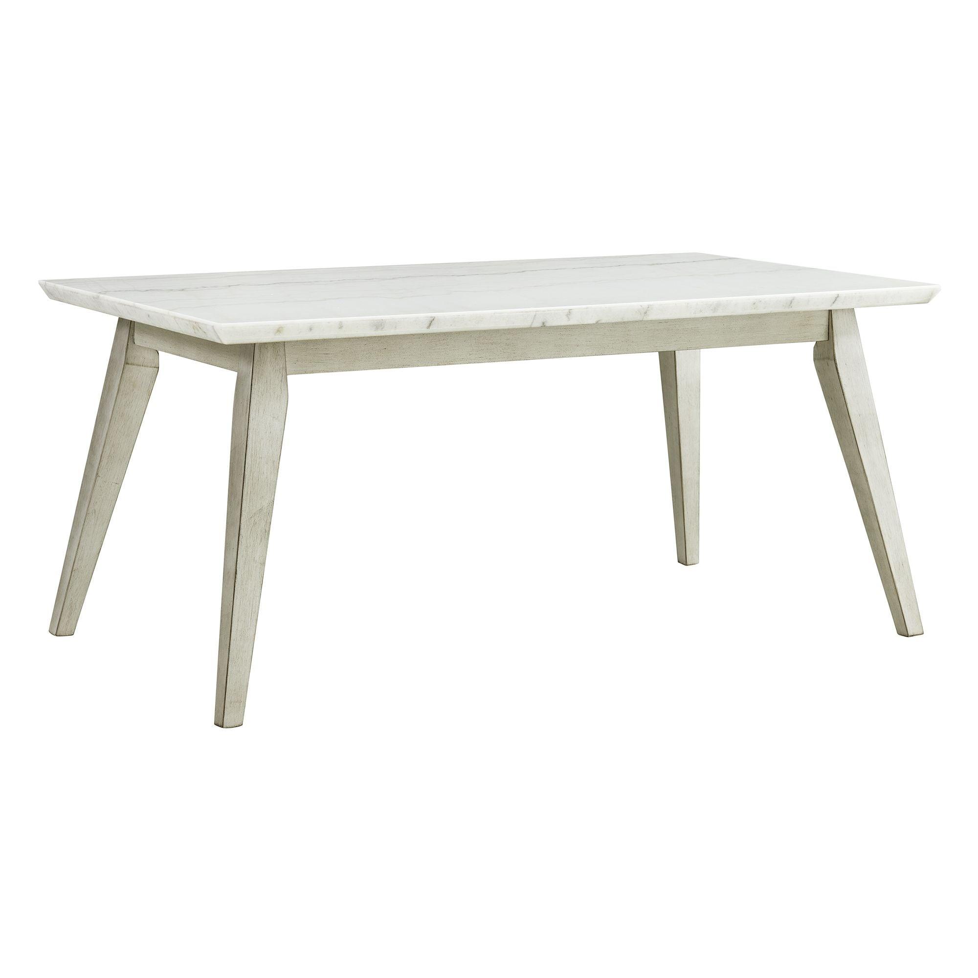 Picket House Furnishings  Kean  Dining Table w/white marble top in White