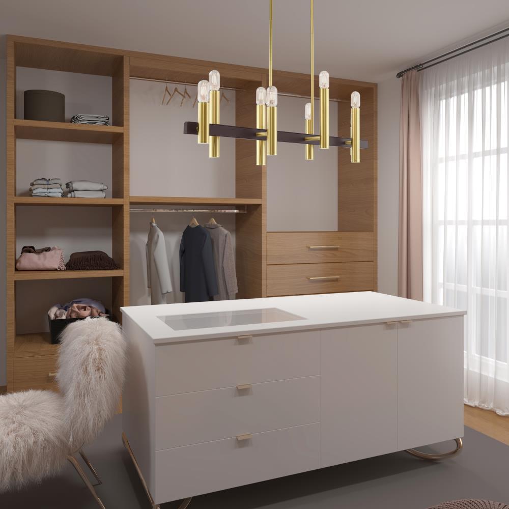 Livex Lighting Helsinki 8 - Light Chandelier in  Satin Brass/Bronze