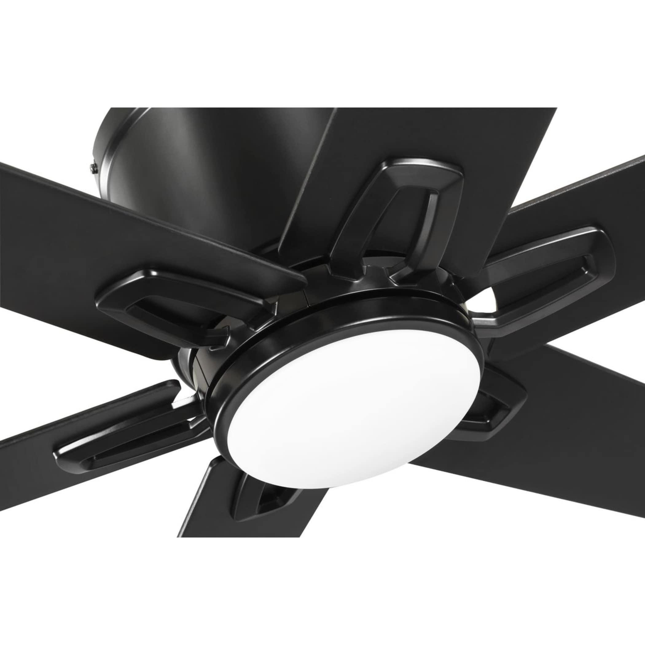 Progress Lighting - Bexar - 6 Blade Flush Mount Ceiling Fan with Light Kit-11.5