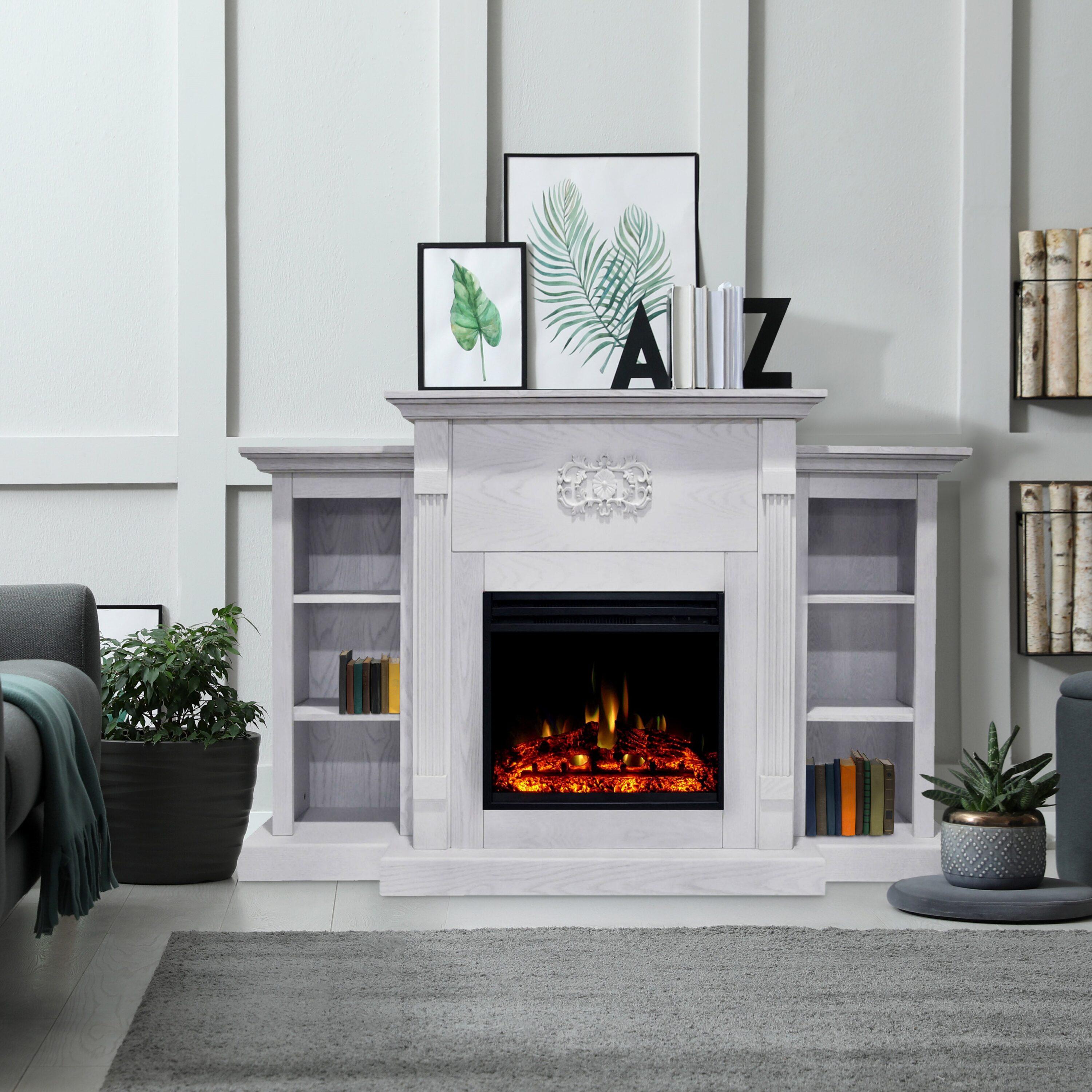 Cambridge Sanoma Freestanding Electric Fireplace Heater with Traditional Mantel, Timer, Remote Control