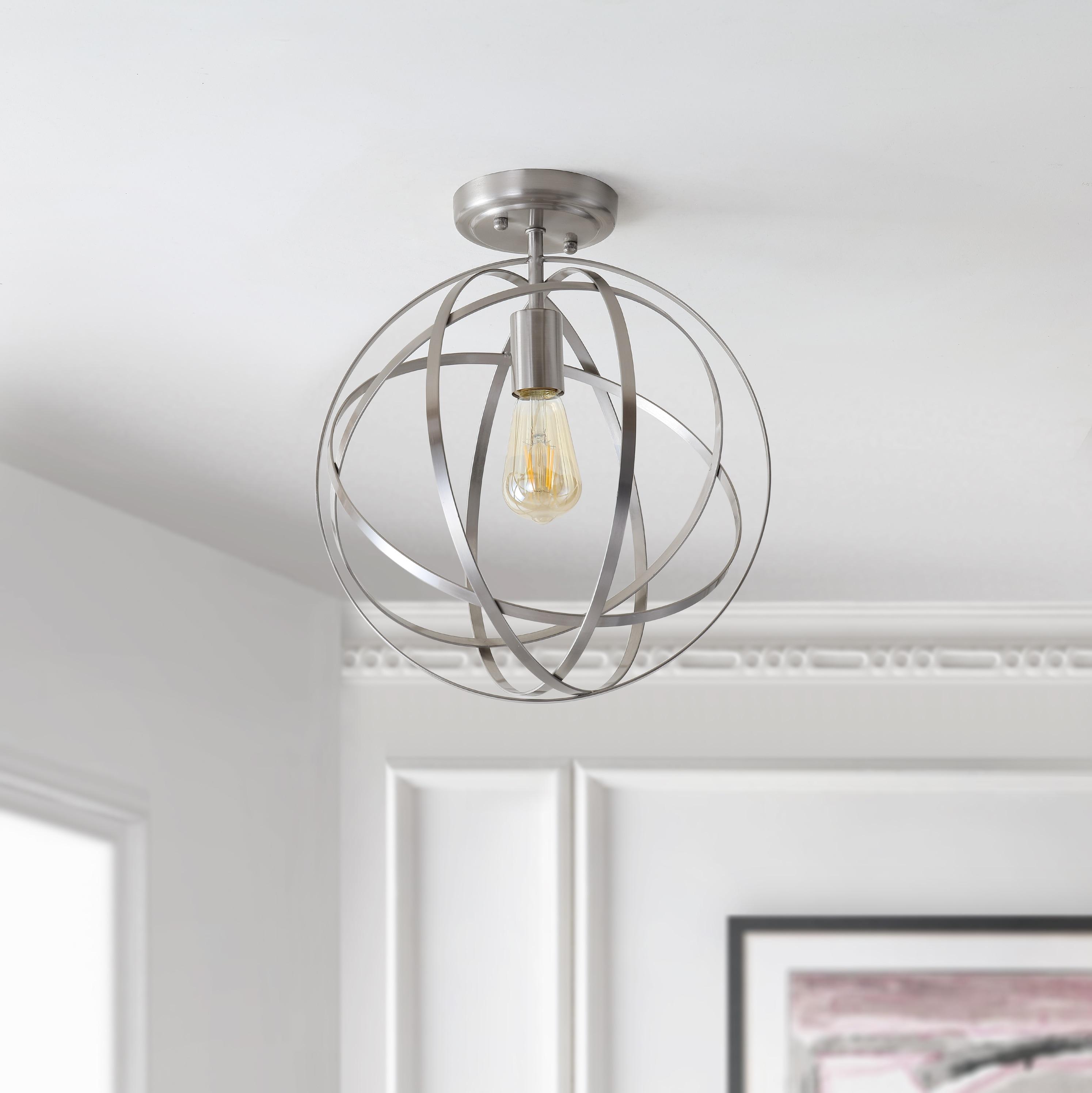 Alma 13" Metal LED Flush Mount, Nickel