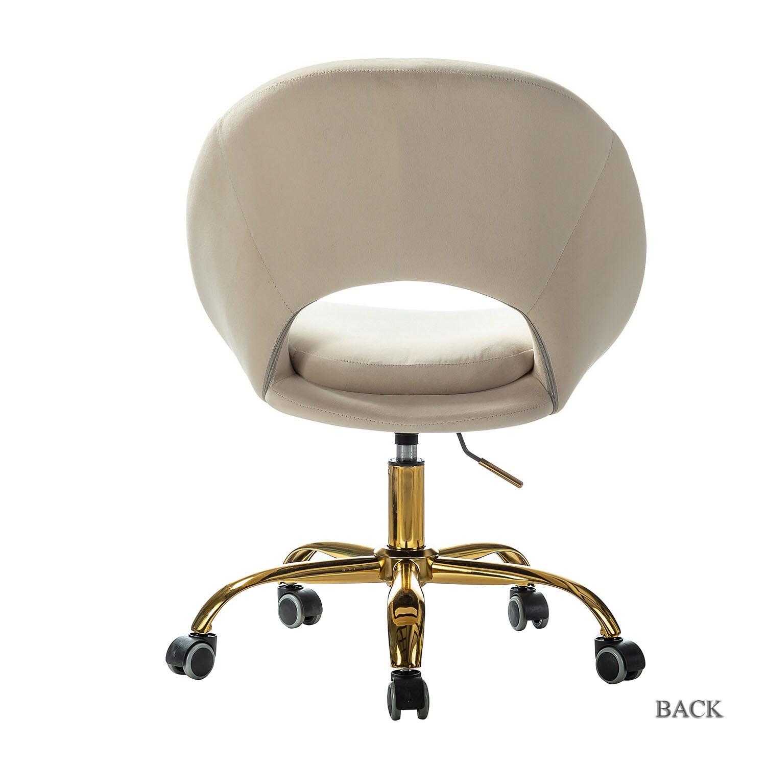 Louise Velvet Modern Task Chair with Ergonomic Design