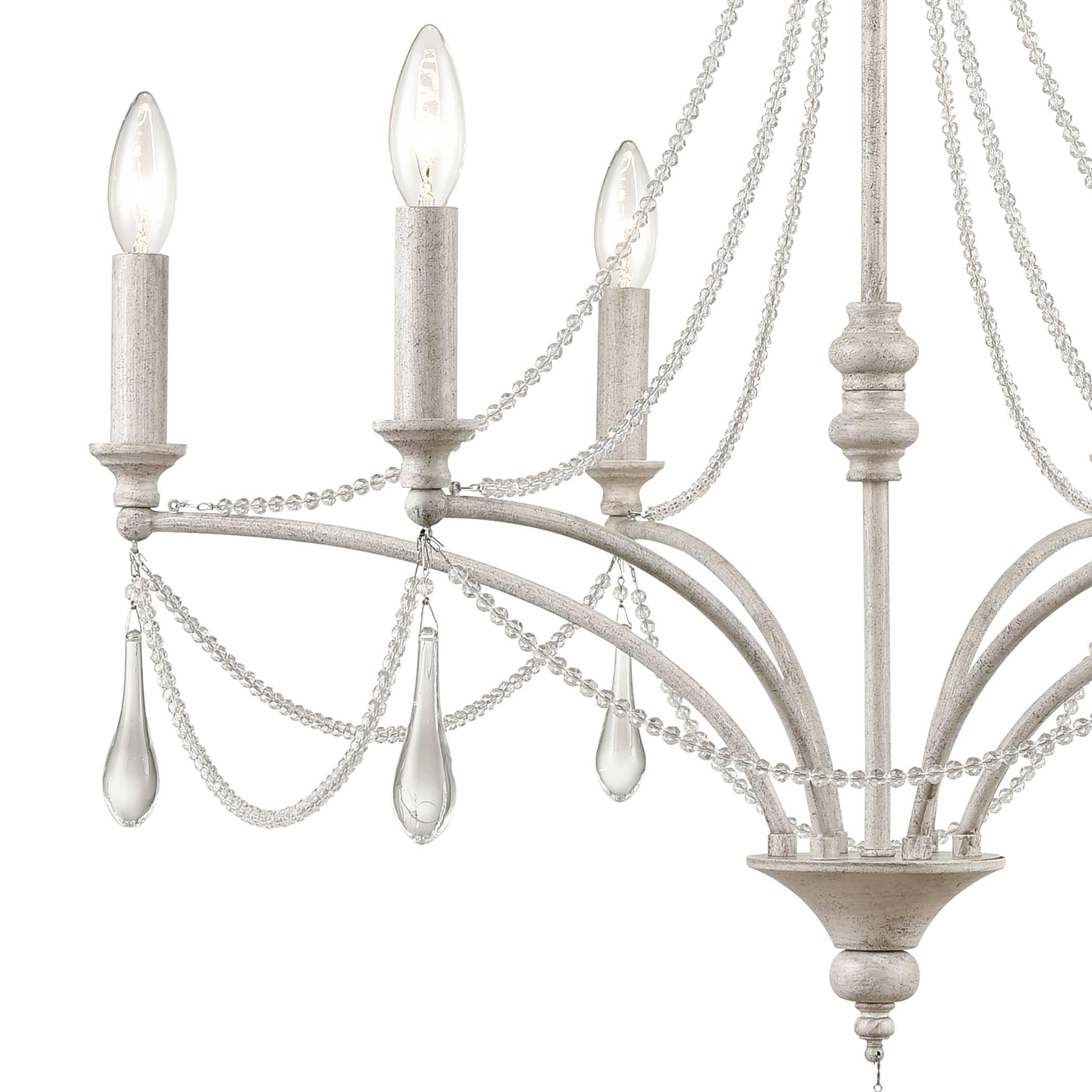 Elk Home 27-Inch Wide French Parlor Chandelier, Vintage White