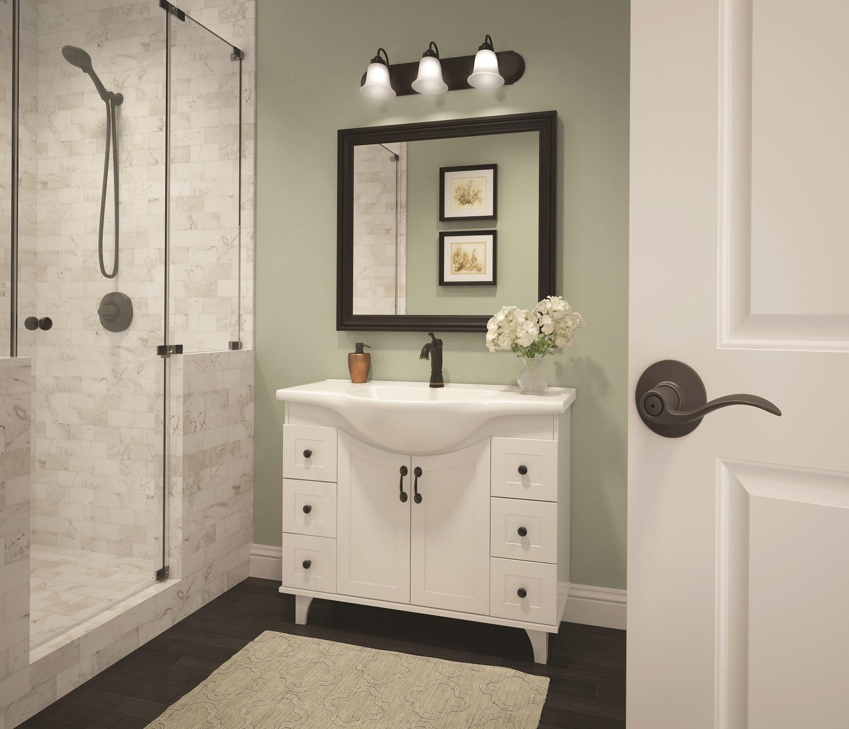 Accent Privacy Door Lever with Rosette