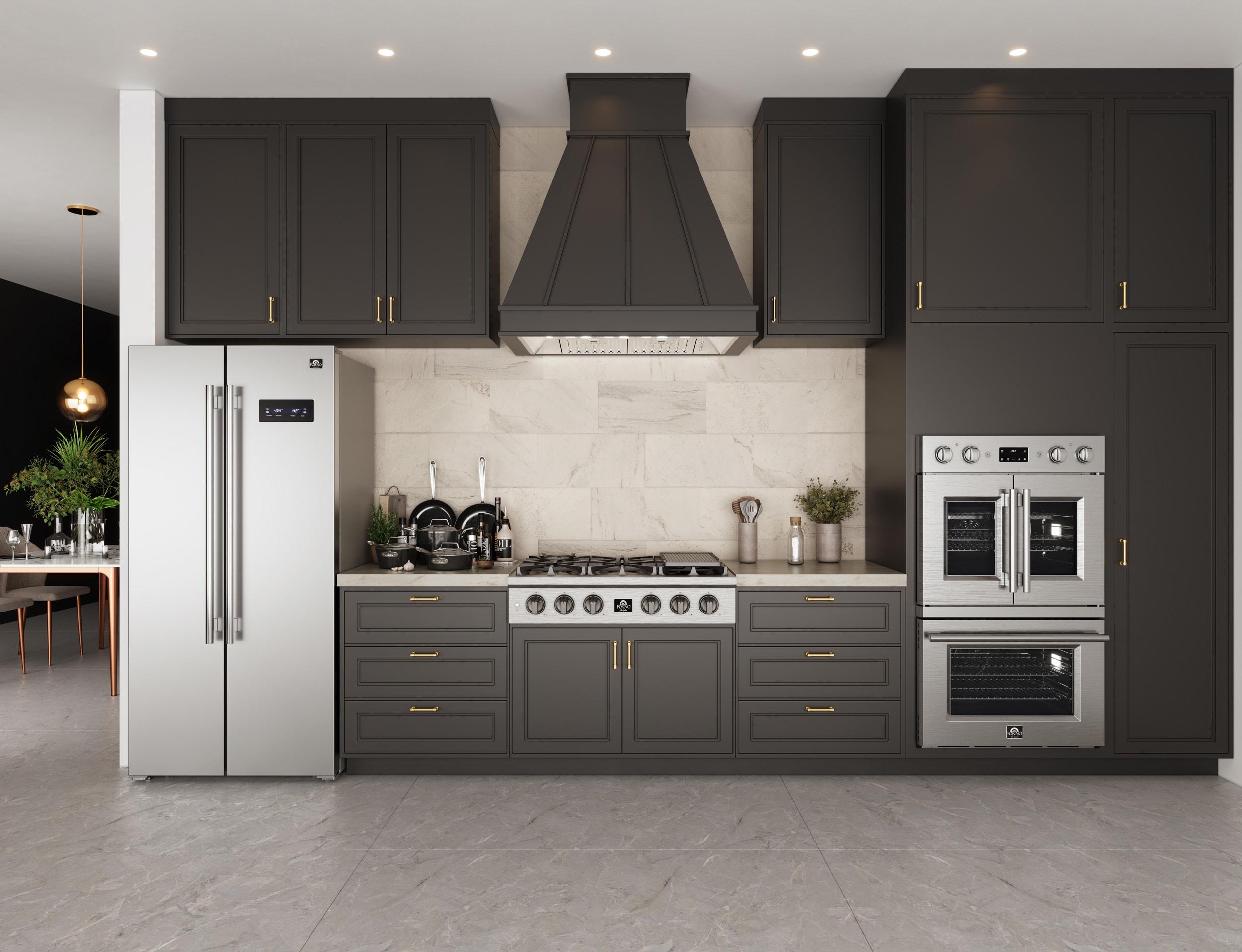 Forno Altilia 36-inch Insert Range Hood, 1200 CFM Double Motor, 4 Speed Control, All Stainless Steel FRHRE5337-36