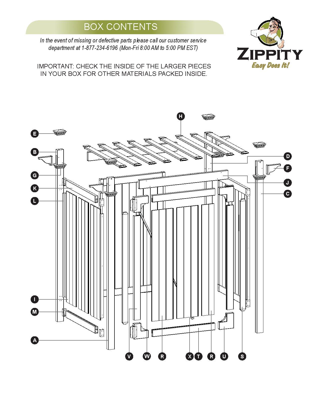 89in White Vinyl Outdoor Shower Enclosure Kit with Door