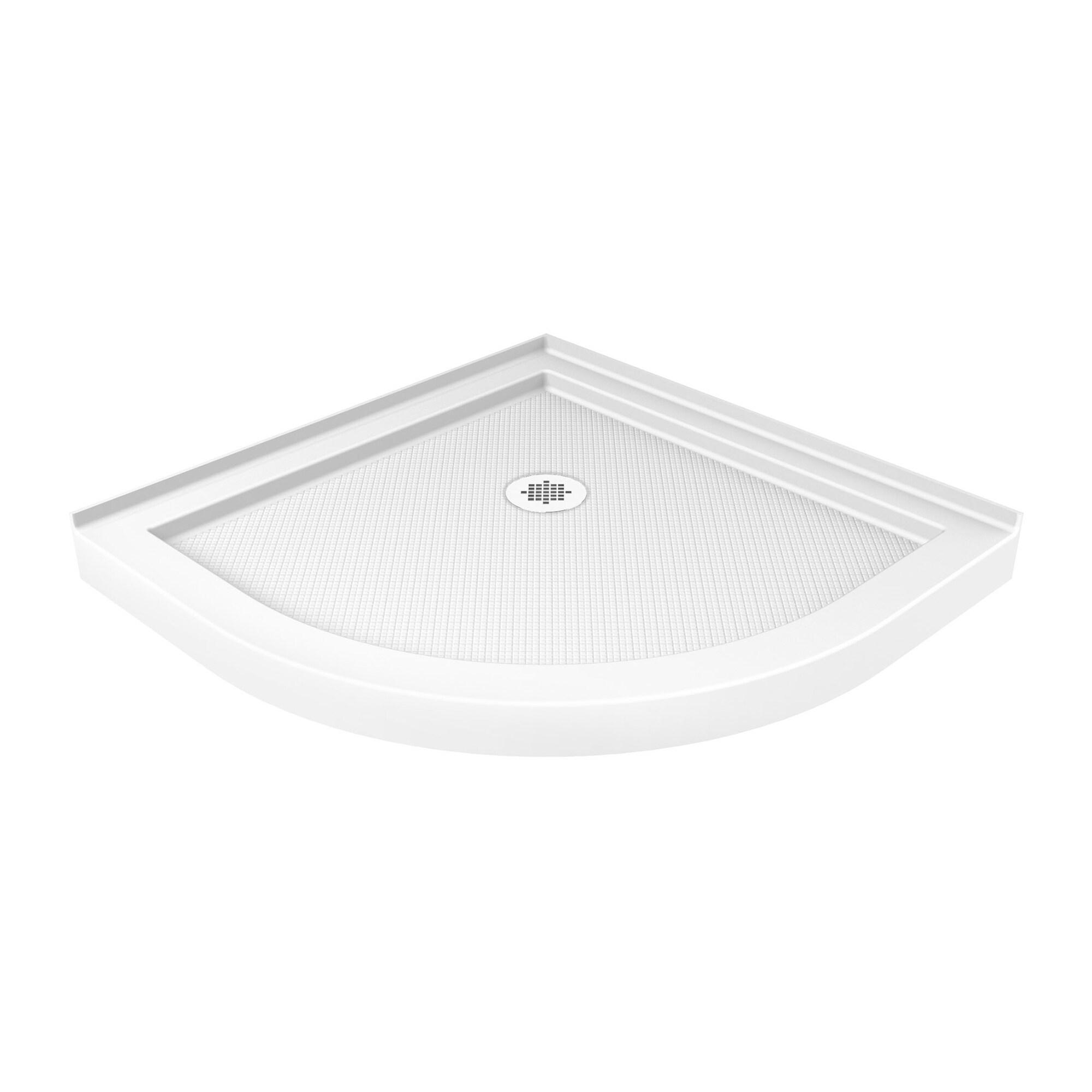 38'' W x 38'' D x 78'' H Semi-Frameless Round Shower Enclosure