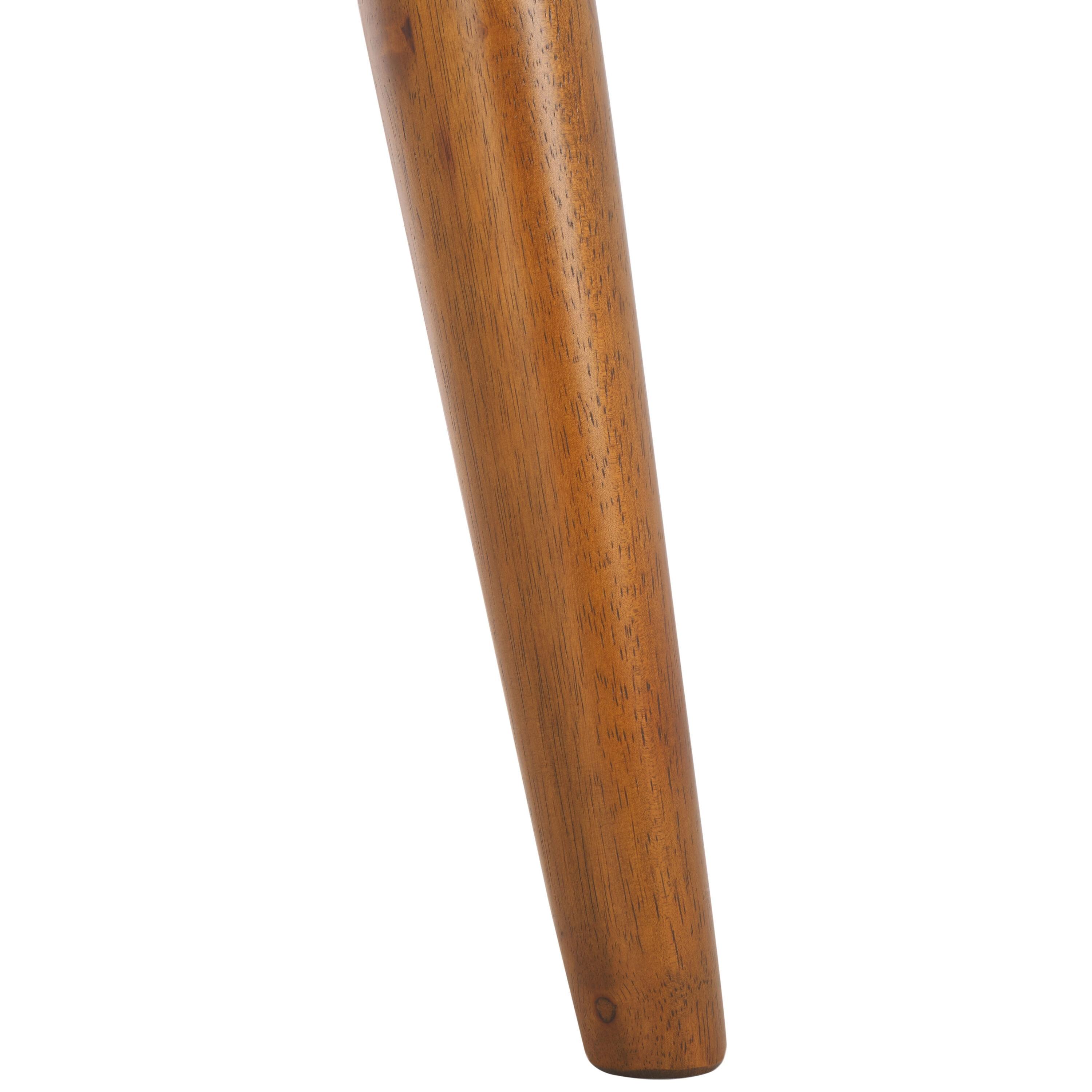 Medium Walnut Round Extendable Rubberwood Dining Table