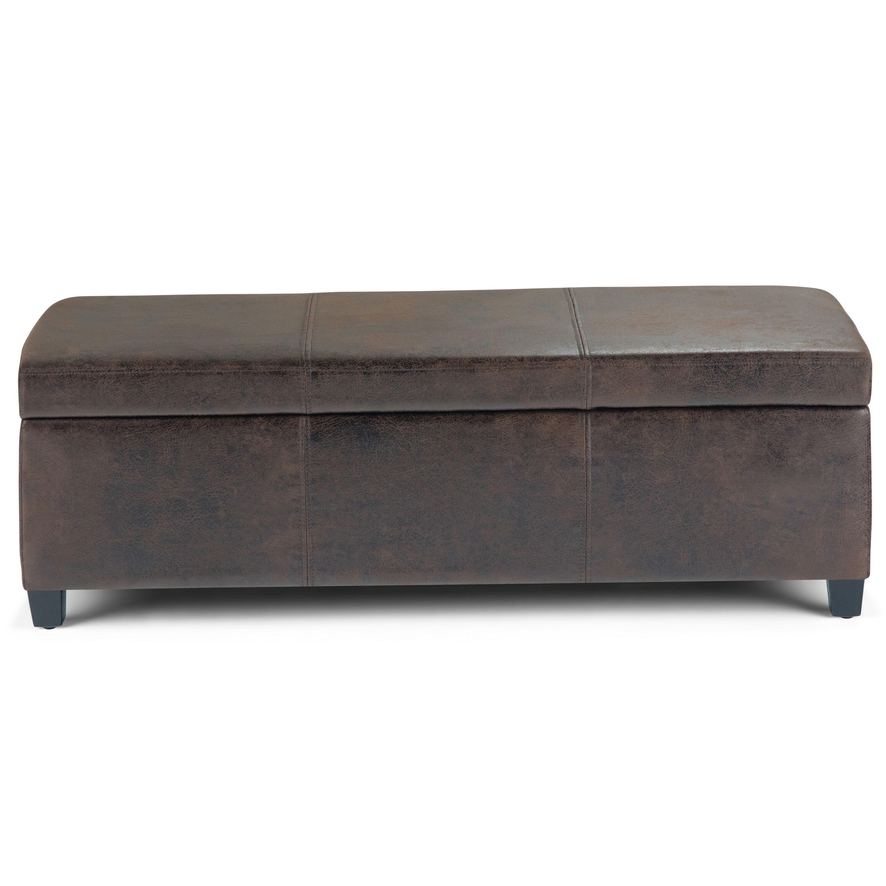 Avalon Faux Leather Ottoman