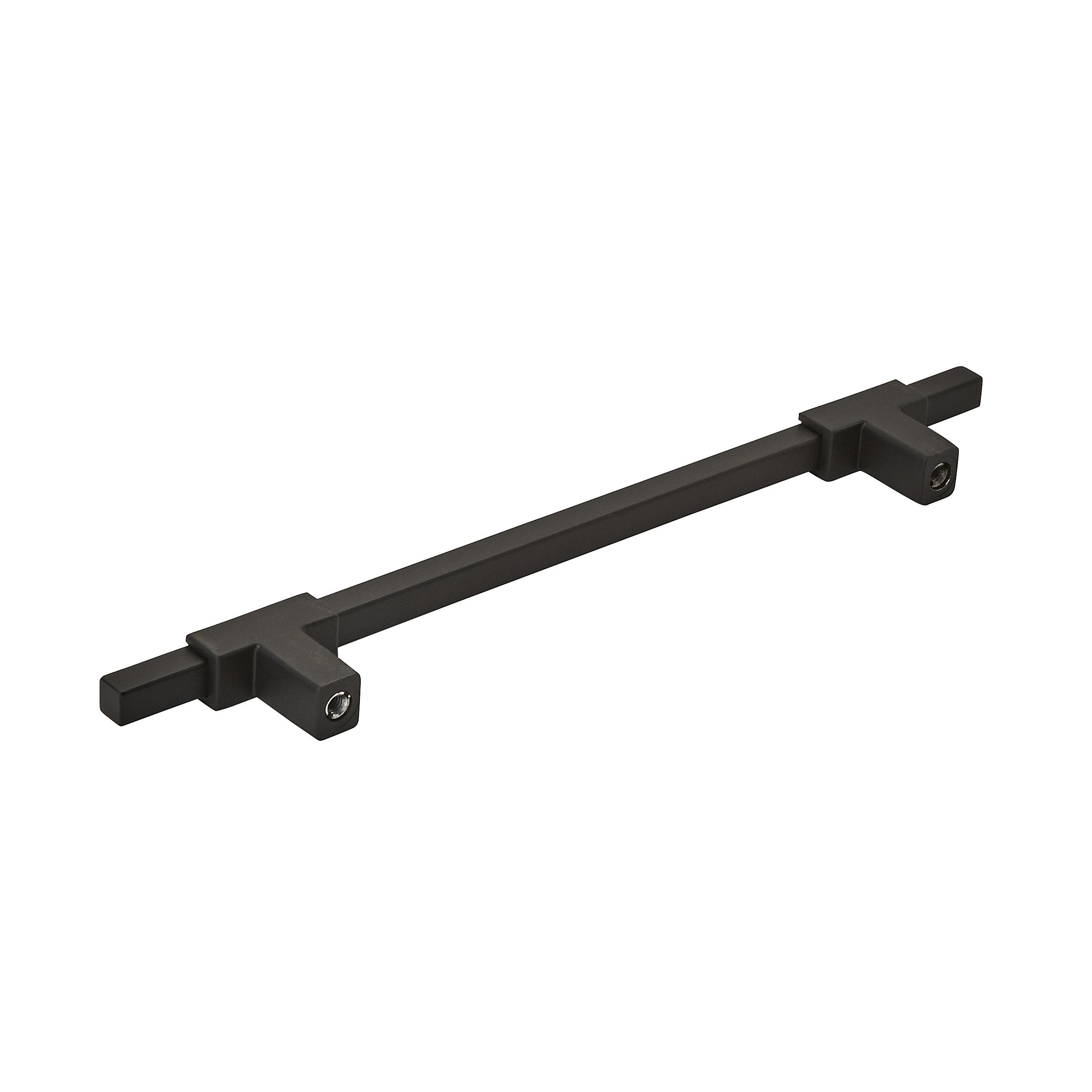 Amerock Urbanite 6-5/16 inch (160mm) Center-to-Center Matte Black/Matte Black Cabinet Pull