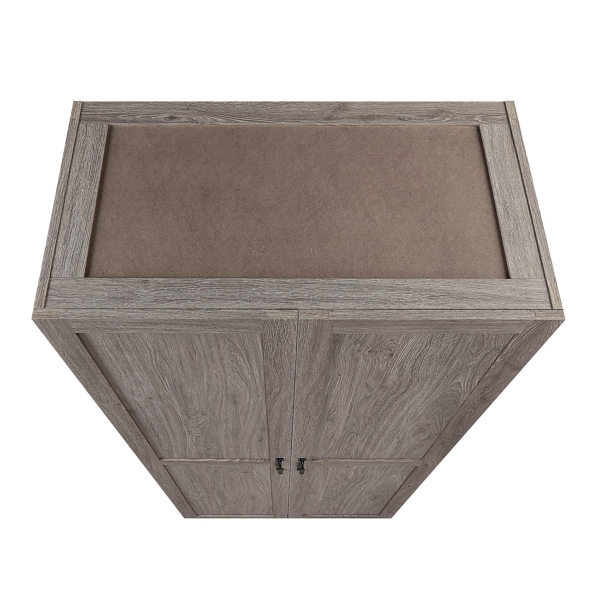 Hopkins Modern 4 Shelf Storage Closet Gray - Manhattan Comfort: MDF Wooden, 2-Door, Divided Storage Cabinet