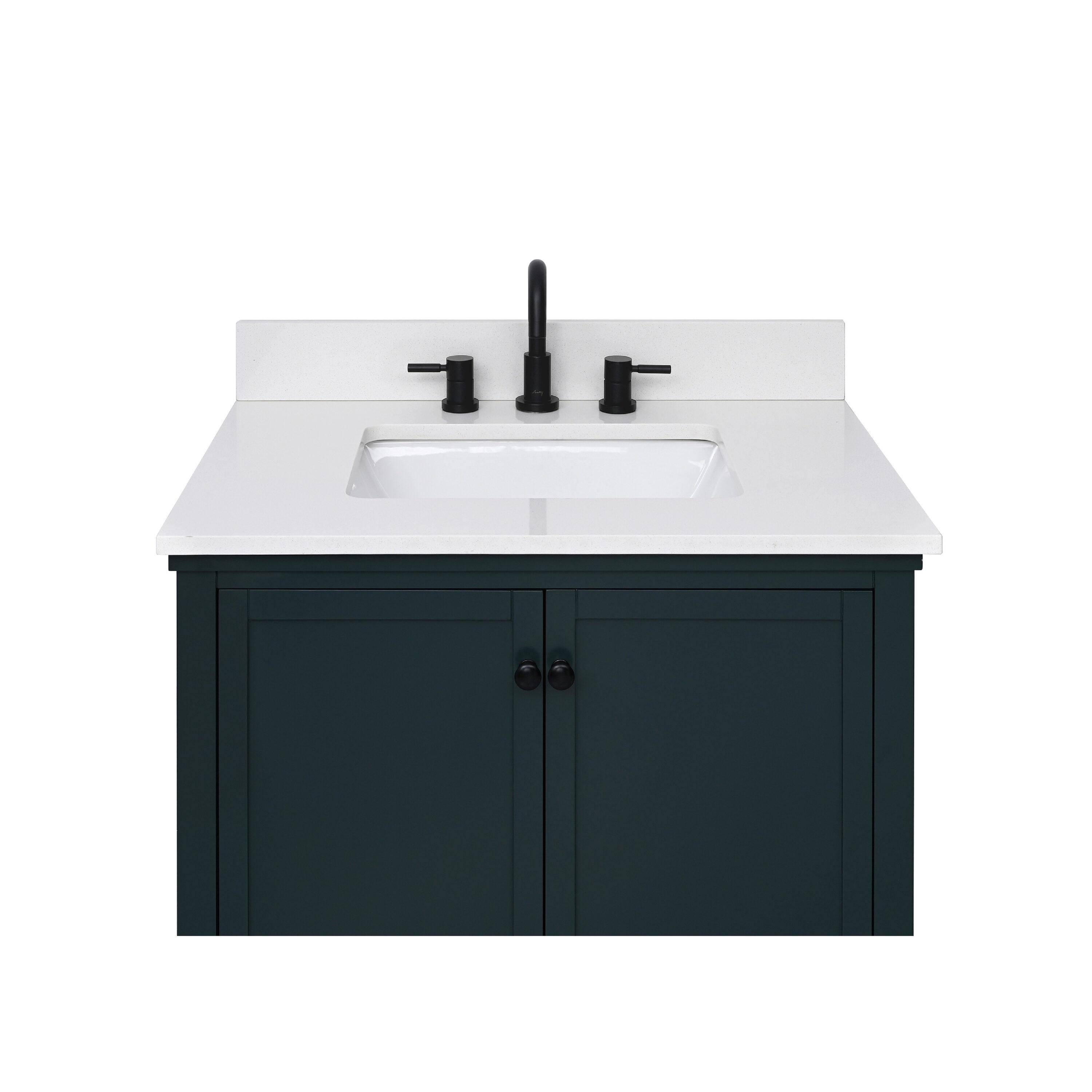 31'' Quartz Single Bathroom Vanity Top with Sink