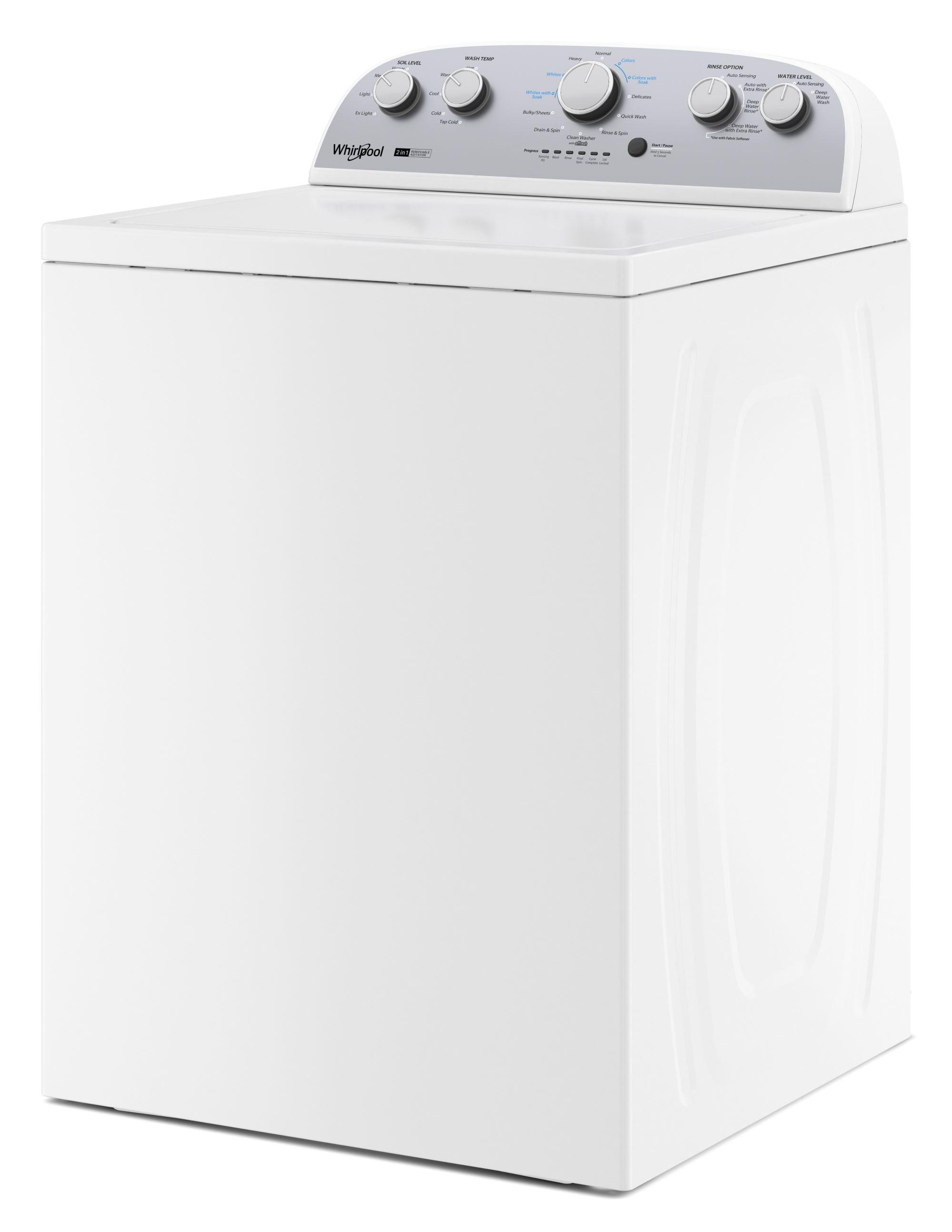 Whirlpool® Brand New WTW4957PW, 3.8-3.9 Cu. Ft. 2 in 1 Top Load Washer with Removable Agitator Capacity 3.8 Cu ft