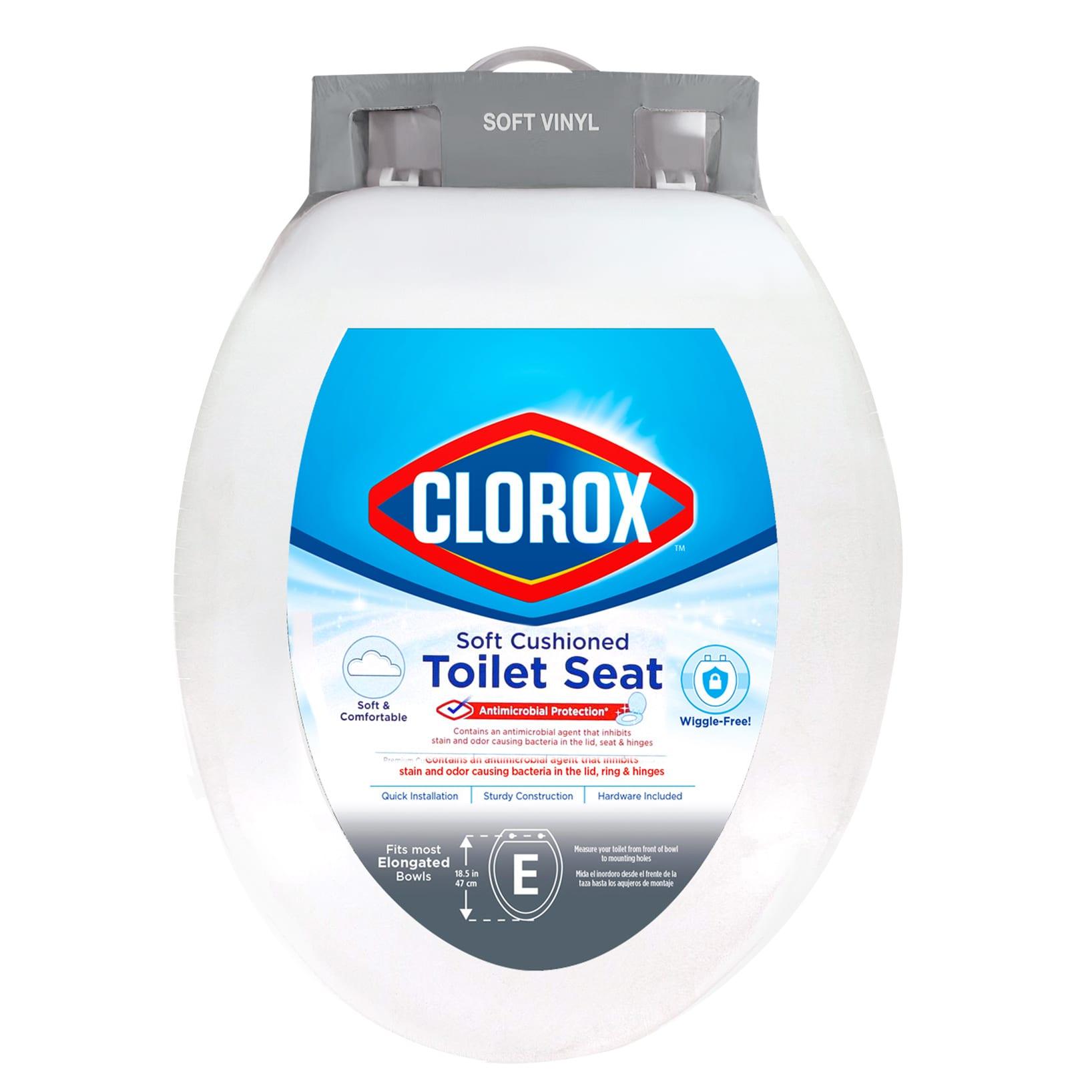 Clorox Antimicrobial Elongated Soft Cushioned Toilet Seat