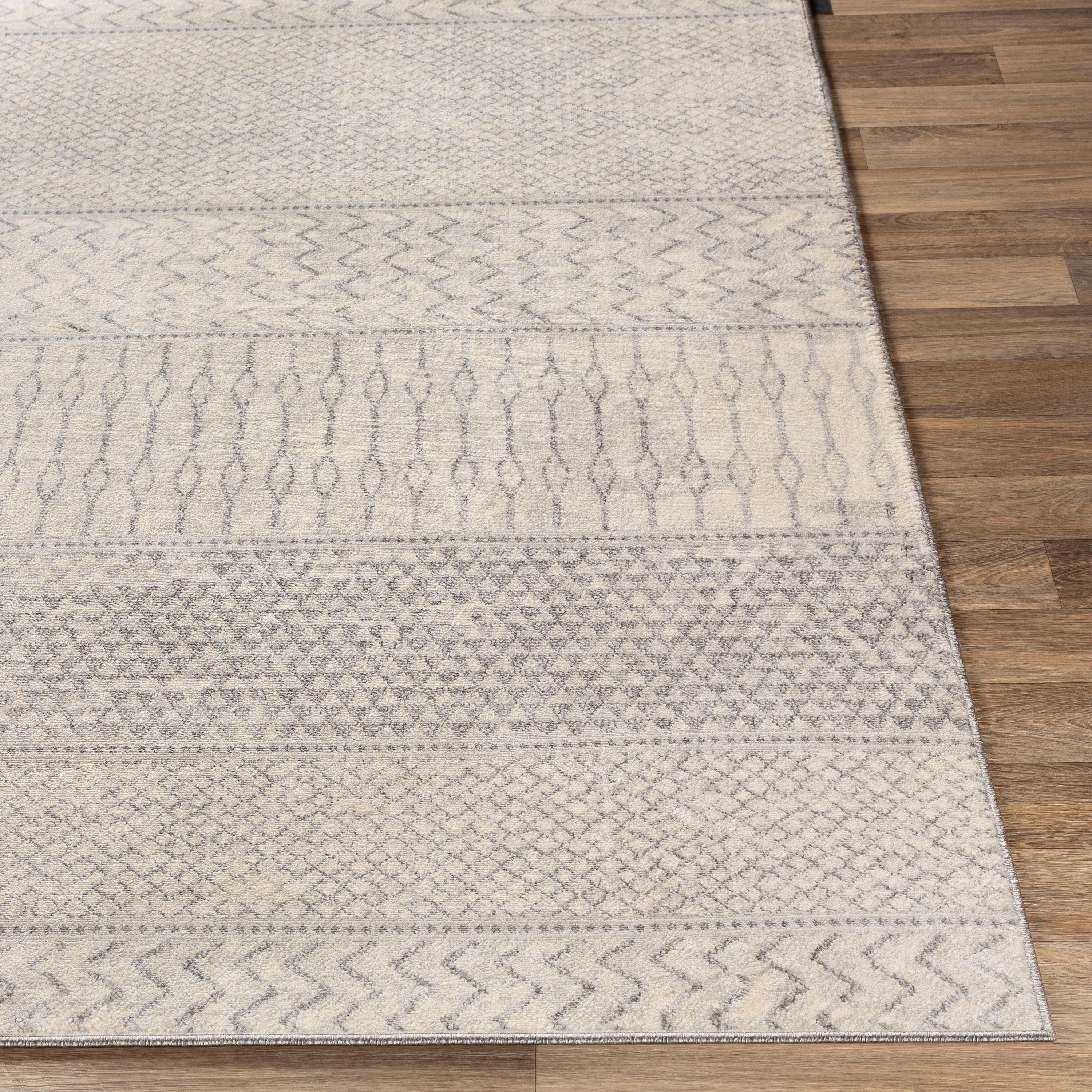 Surya  Monaco Area Rug - Silver Gray - Medium Gray & Cream