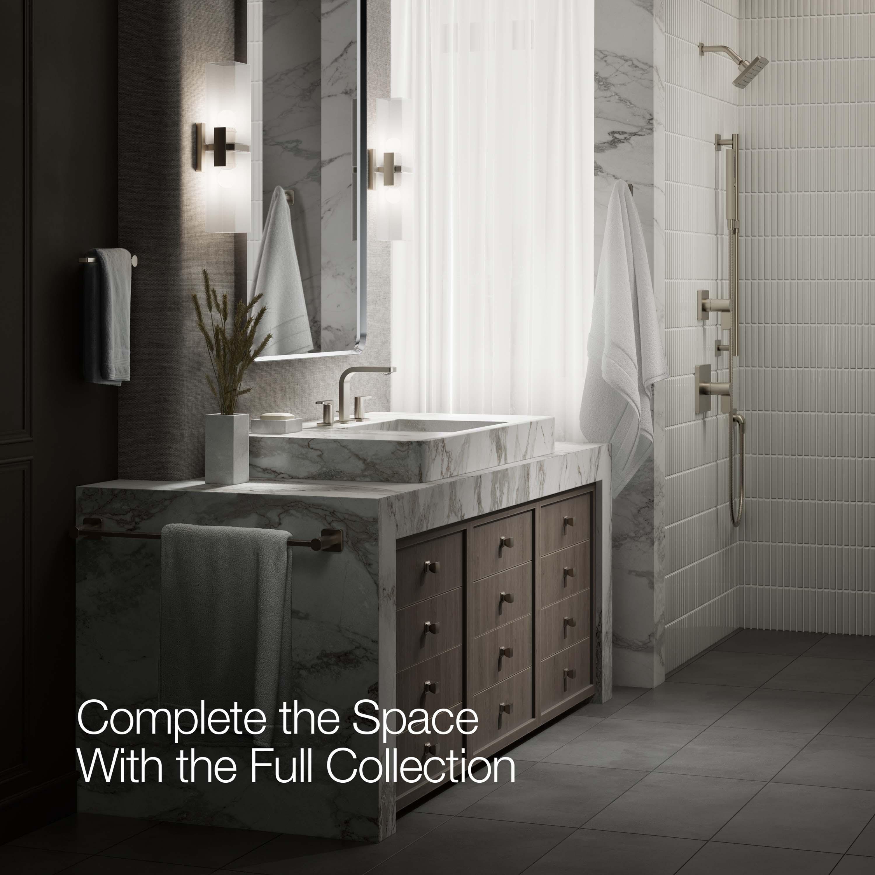 Kohler ® Parallel ® Widespread Nickel Bathroom Sink Faucet and Handles
