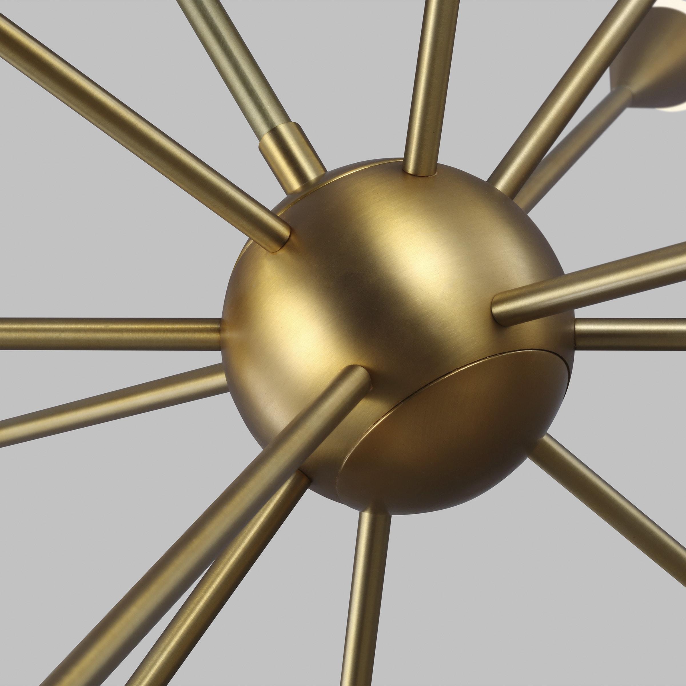 Burnished Brass 12-Light Sputnik Chandelier