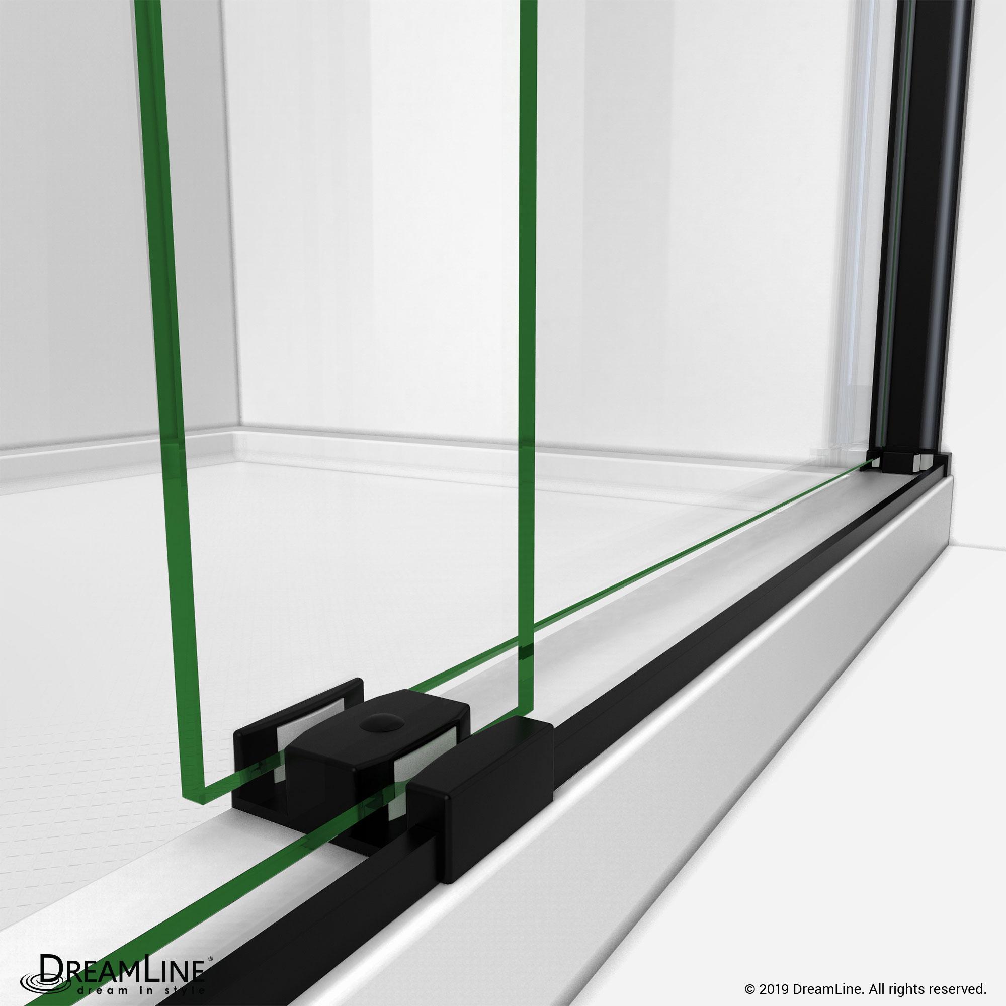 Sapphire 56" W x 76" H Frameless Shower Door