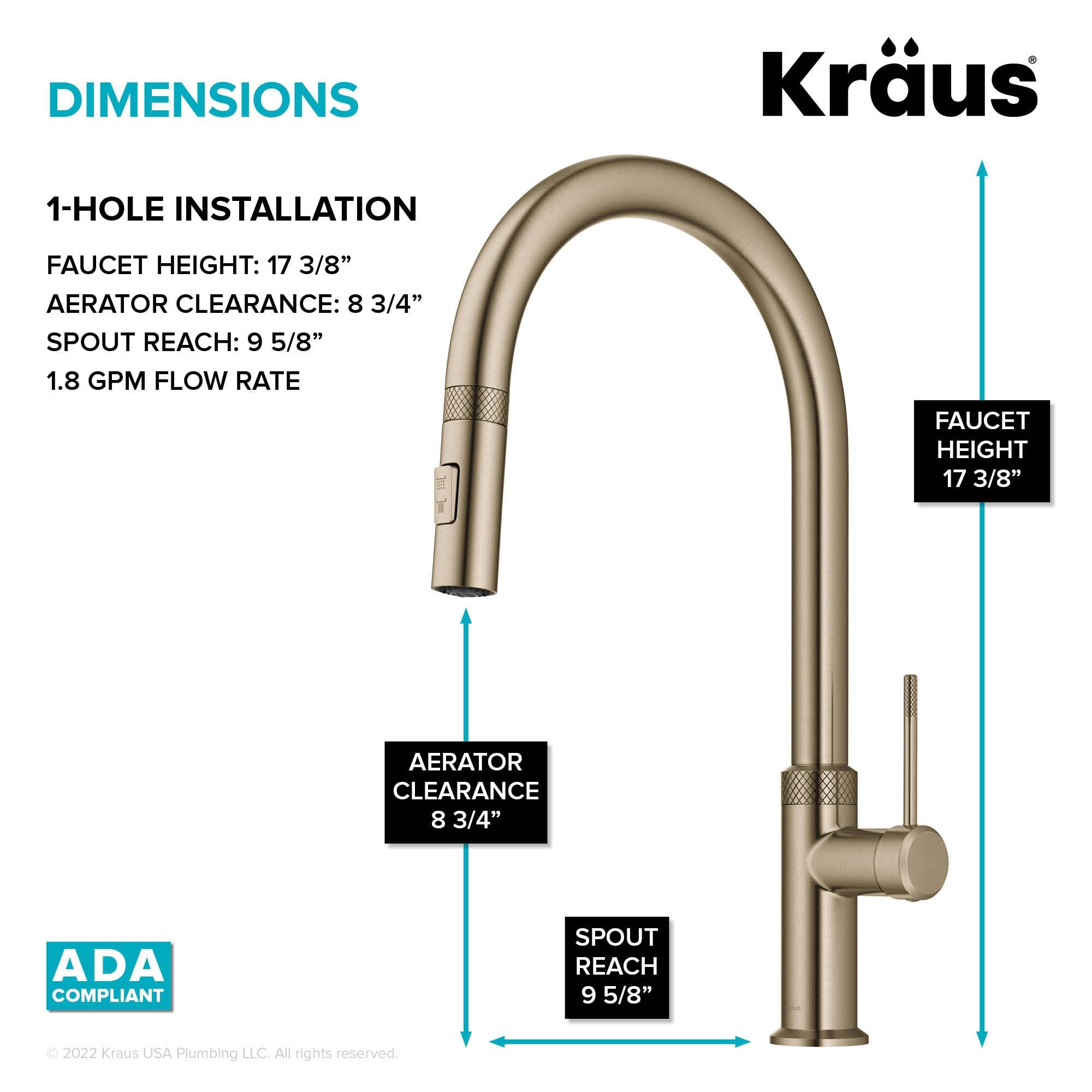 Kraus Oletto Single Handle High-arc Kitchen Faucet