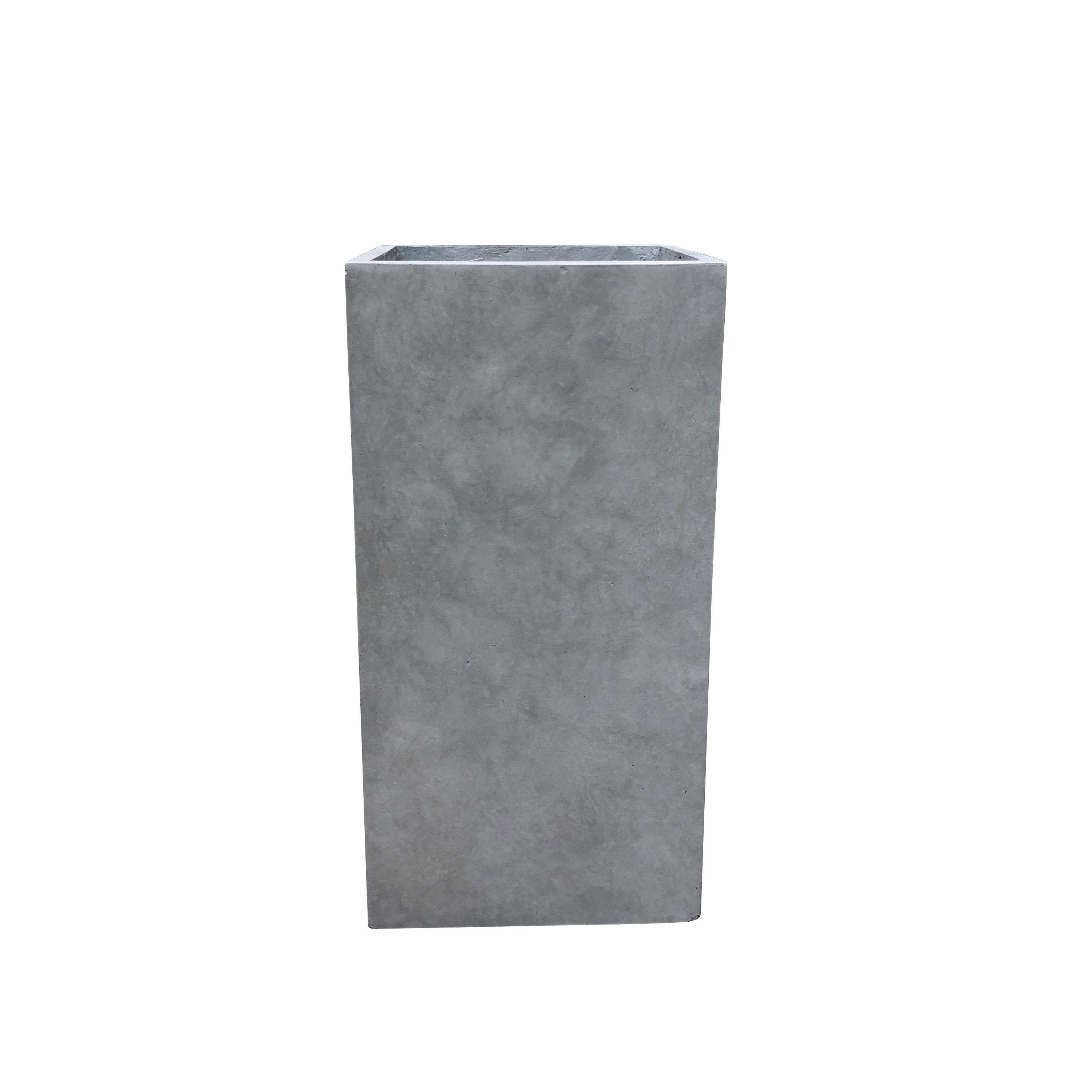 20" x 9" Rectangular Kante Lightweight Modern Tall Outdoor Planter Natural Concrete - Rosemead Home & Garden, Inc.