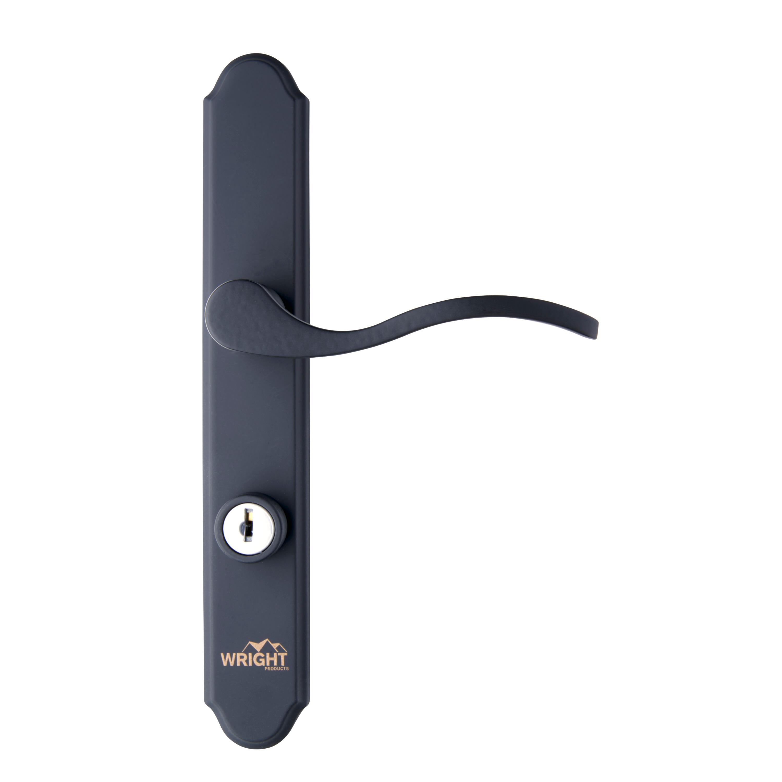 Matte Black Exterior Door Lever with Key Lock