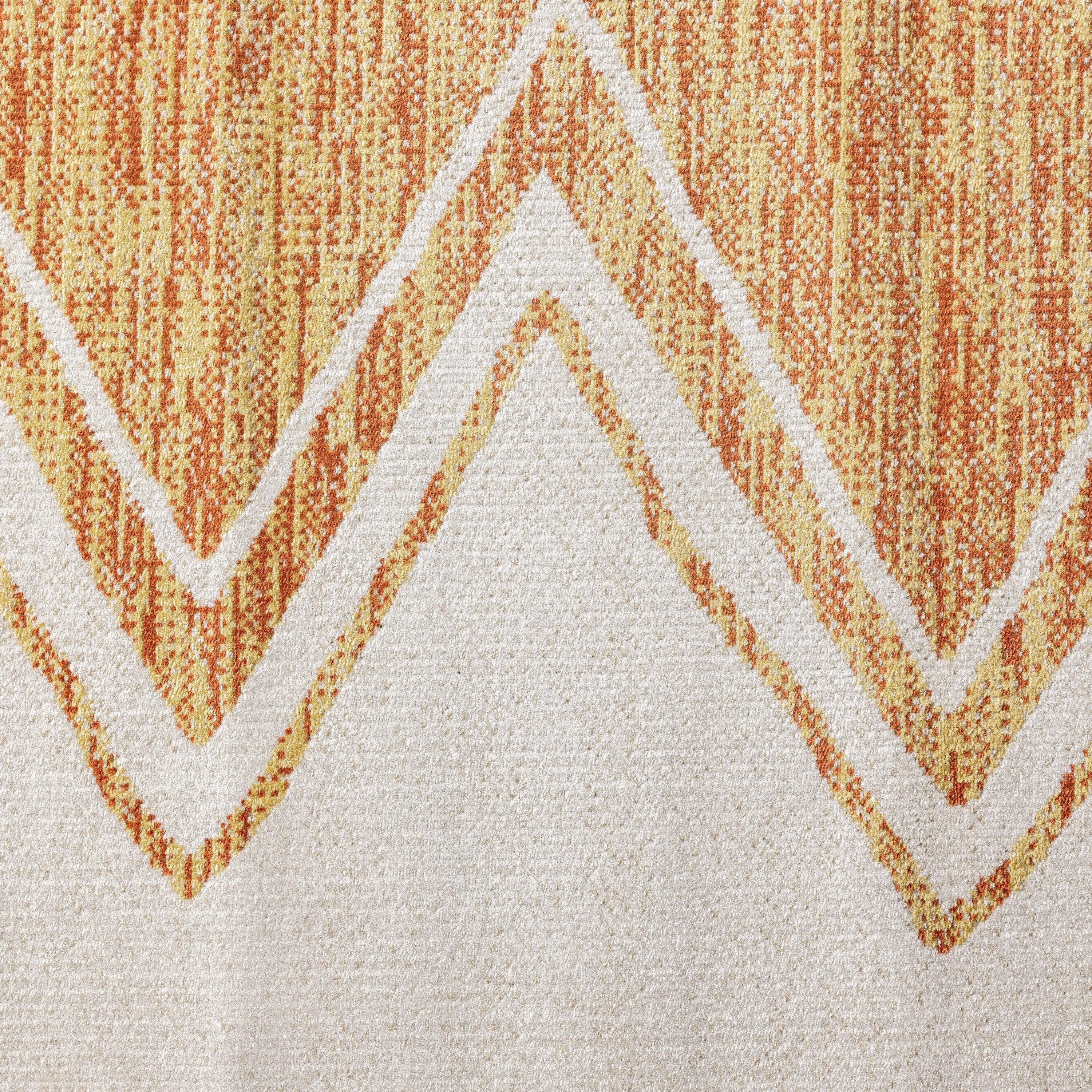 Nicole Miller New York Patio Sofia Indoor/Outdoor Area Rug, Ivory/Mustard