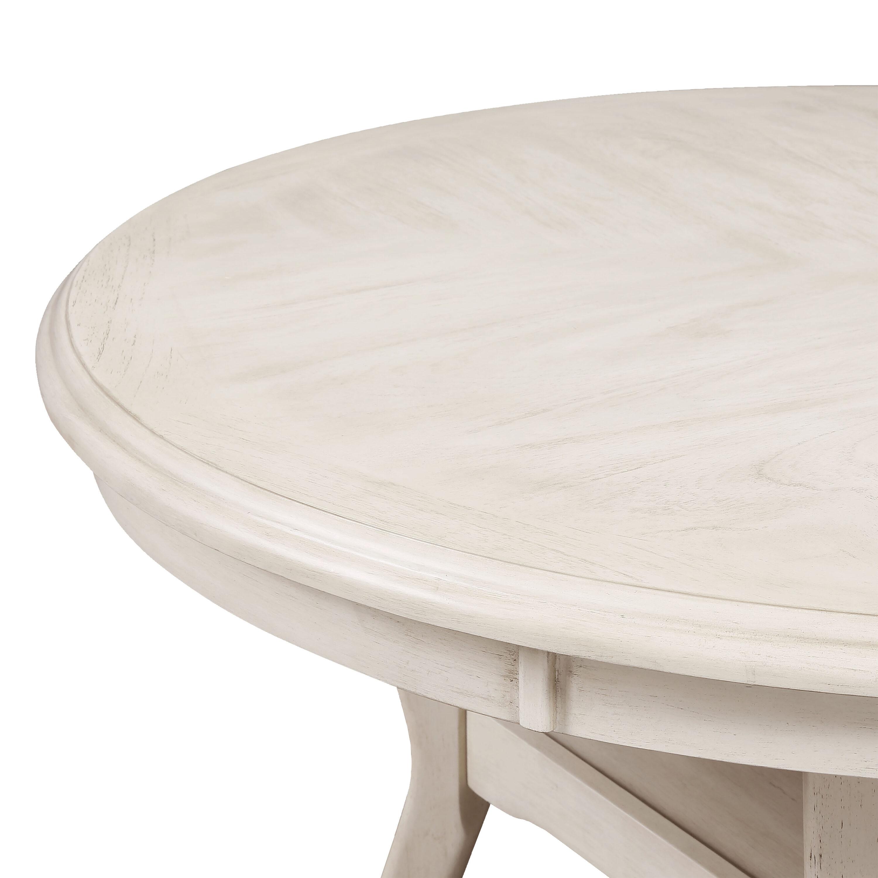 New Classic Furniture Amy 5-Piece Classic Wood Dining Table Set with Storage, Bisque/Gray