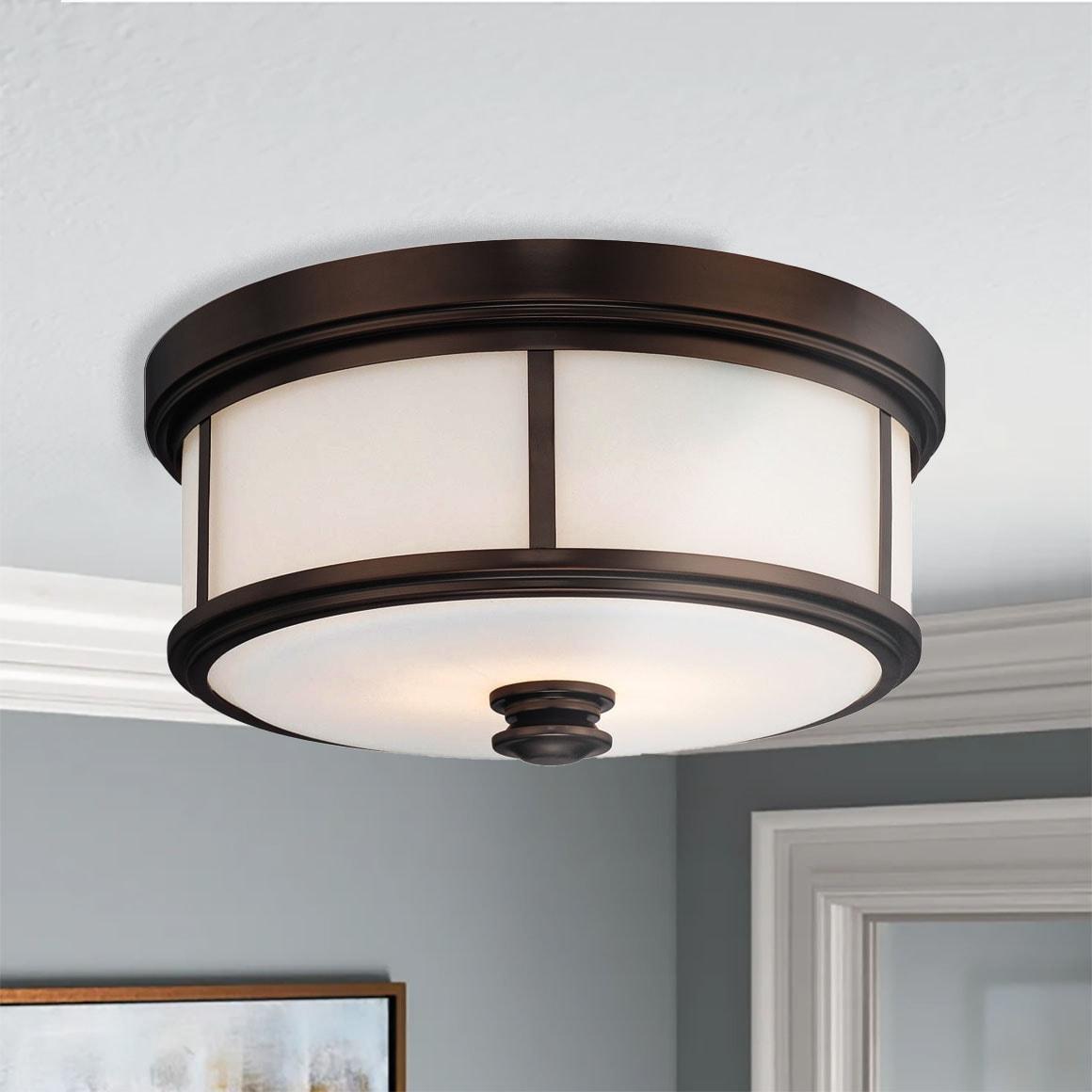 Harvard Court Glass Flush Mount