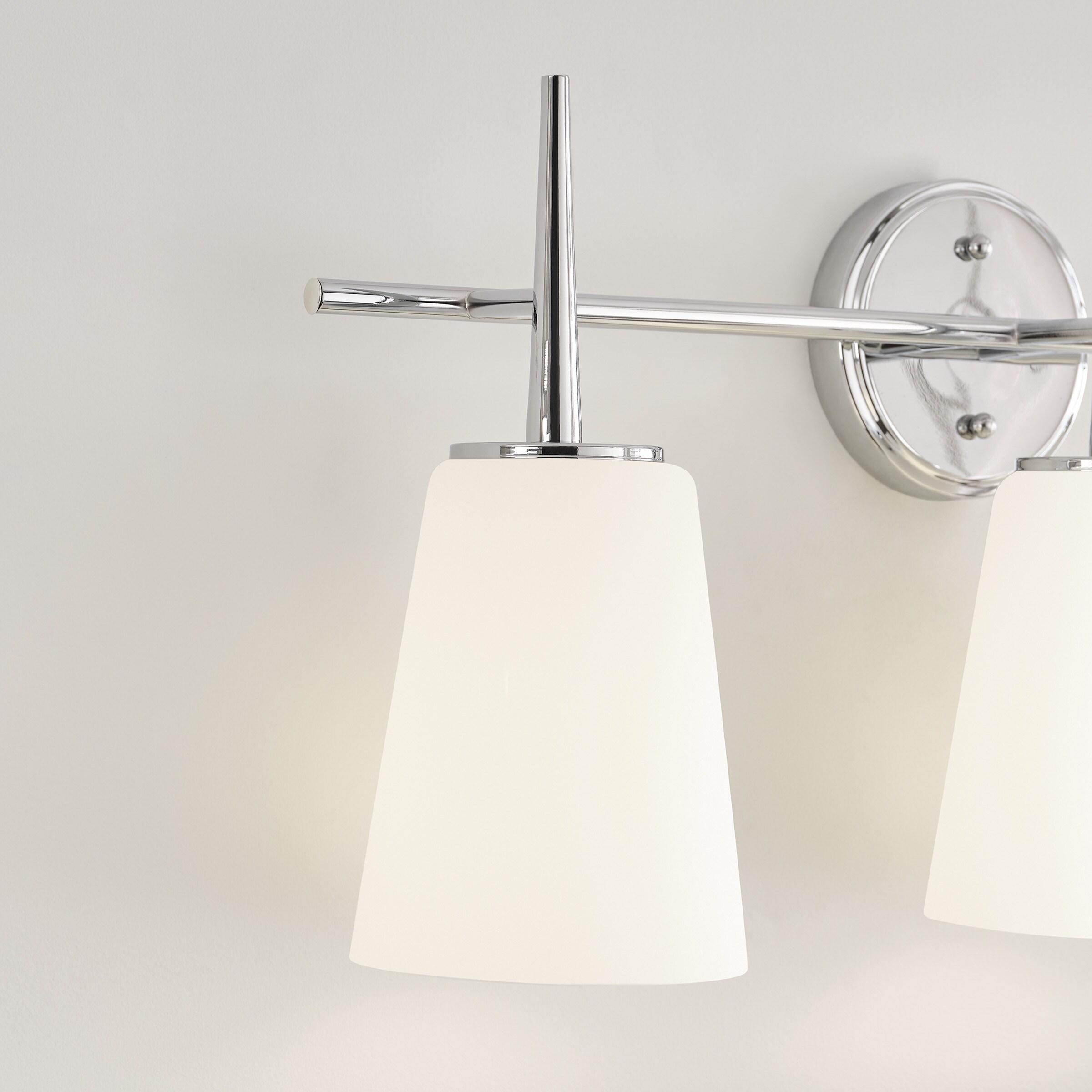 Driscoll Chrome 3-Light Wall Sconce with Opal Etched Glass