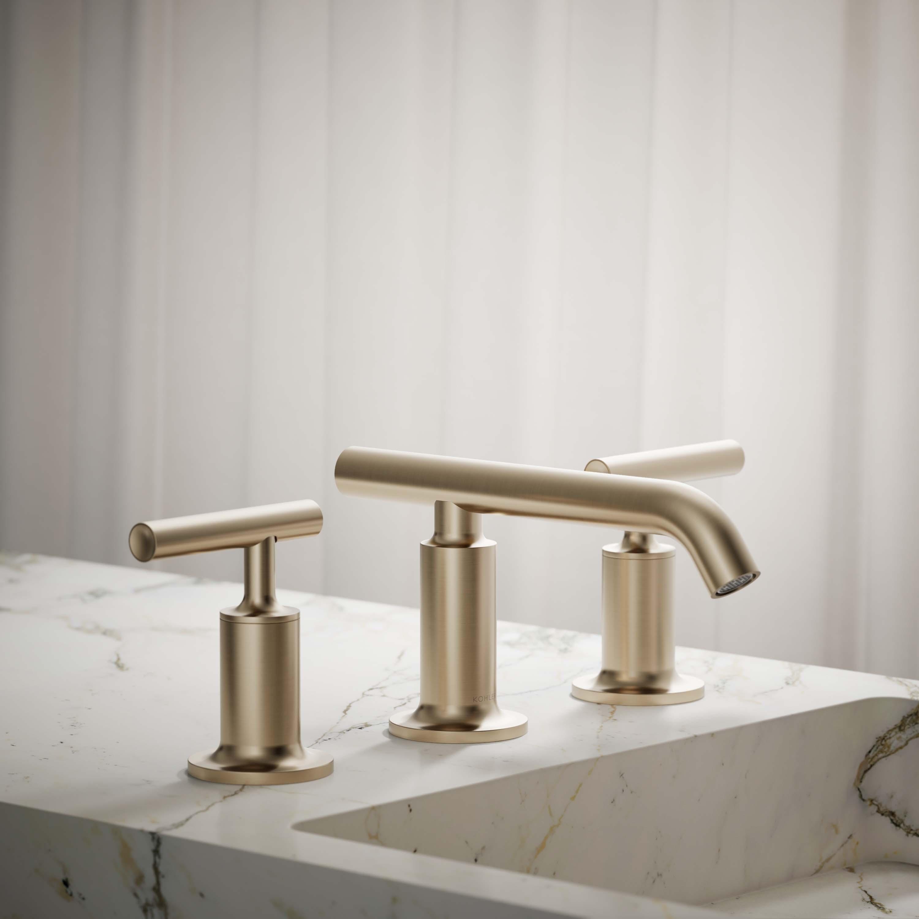 Purist® Widespread Bathroom Faucet with Drain Assembly