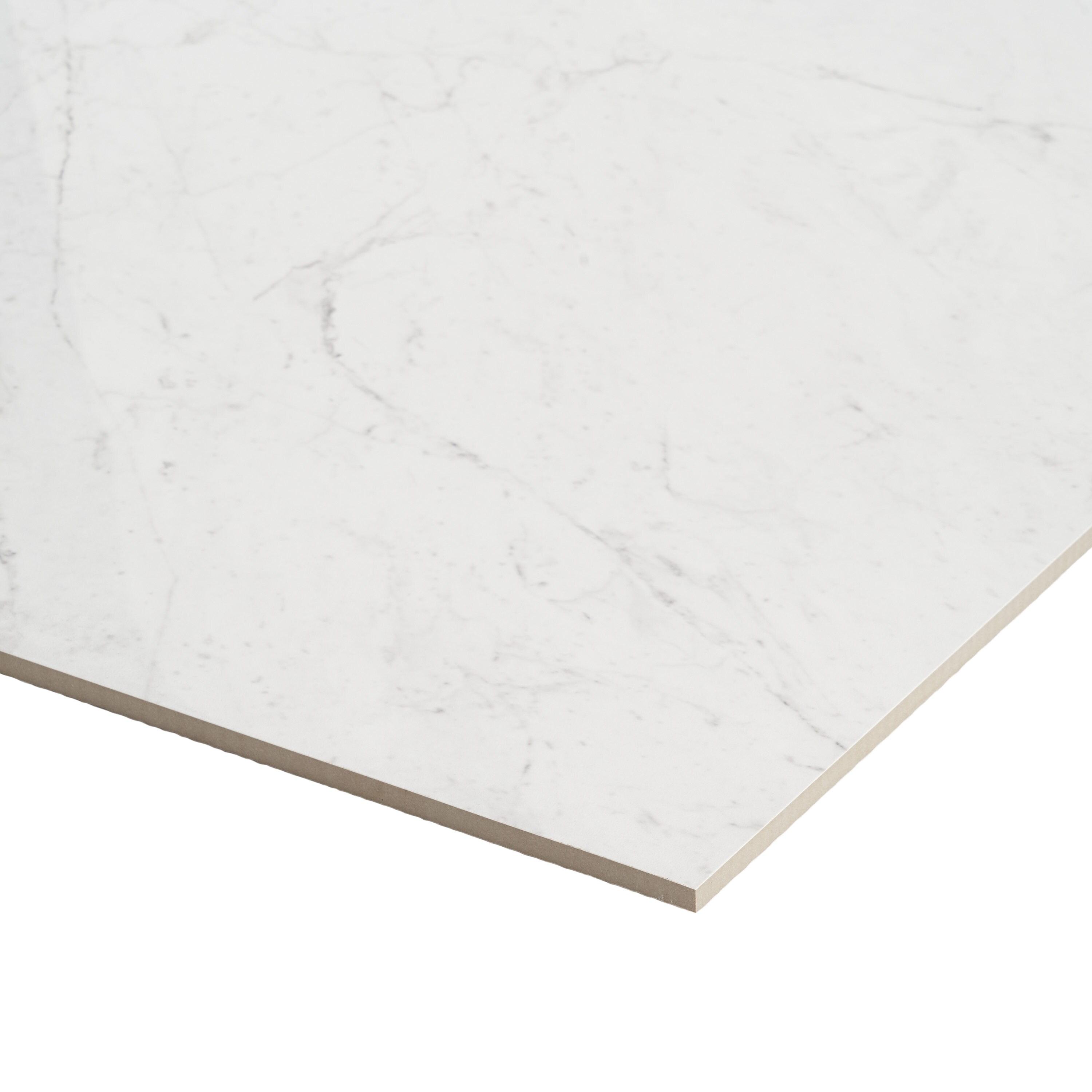 Saroshi 24" x 24" Polished Marble Look Porcelain Floor and Wall Tile (15.5 Sq. Ft. / Case)