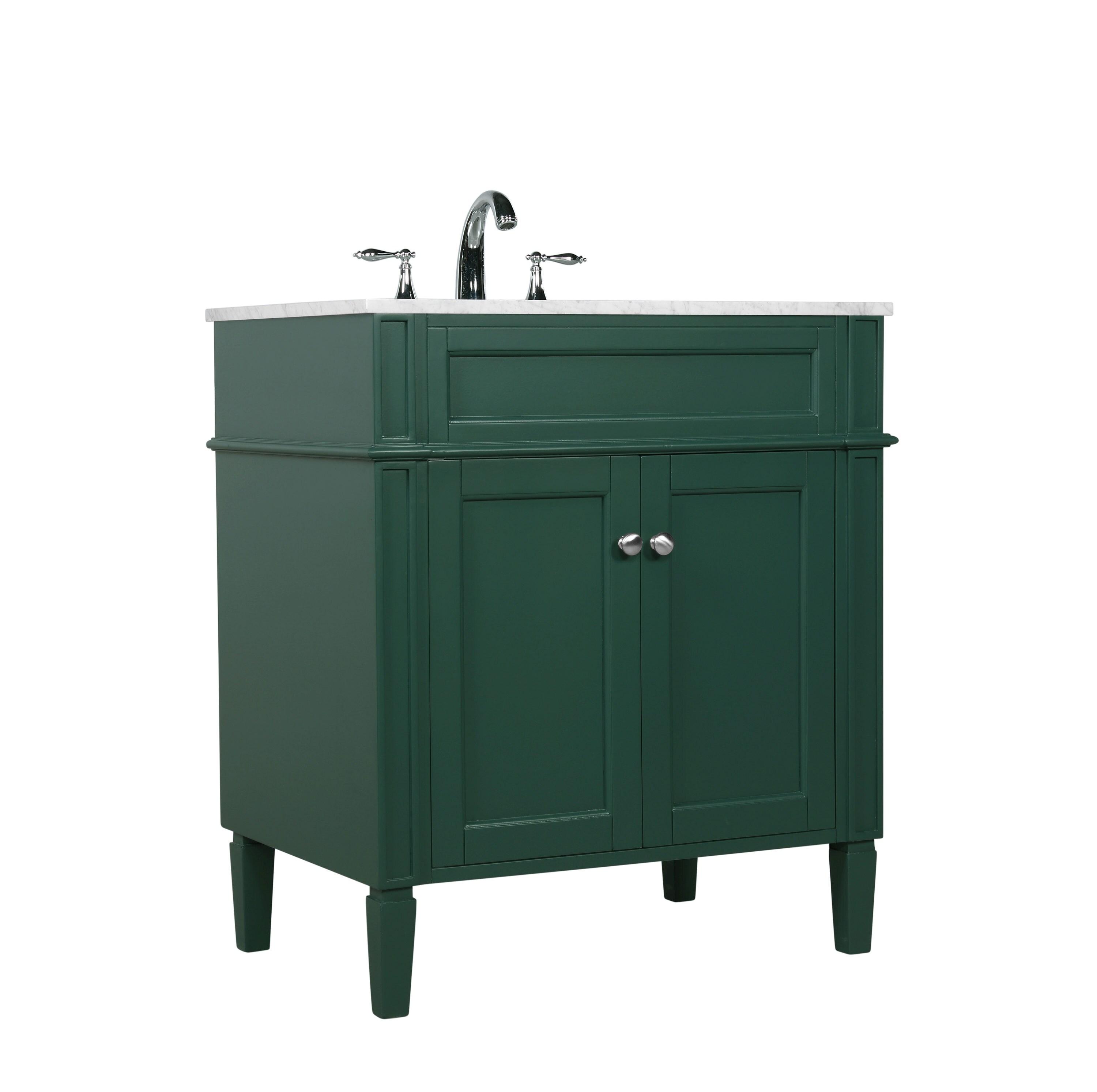 Elegant Decor  30 in. Single Bathroom Vanity in Green