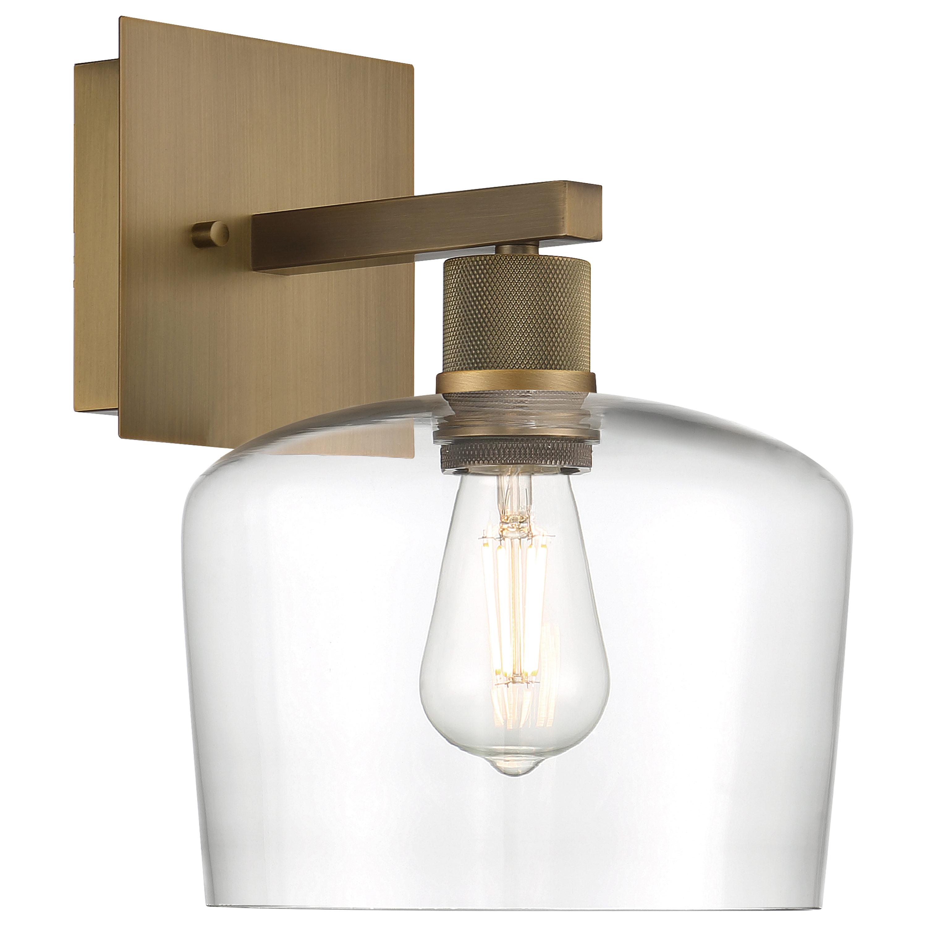 Port Nine Antique Brushed Brass Dimmable LED Wall Sconce