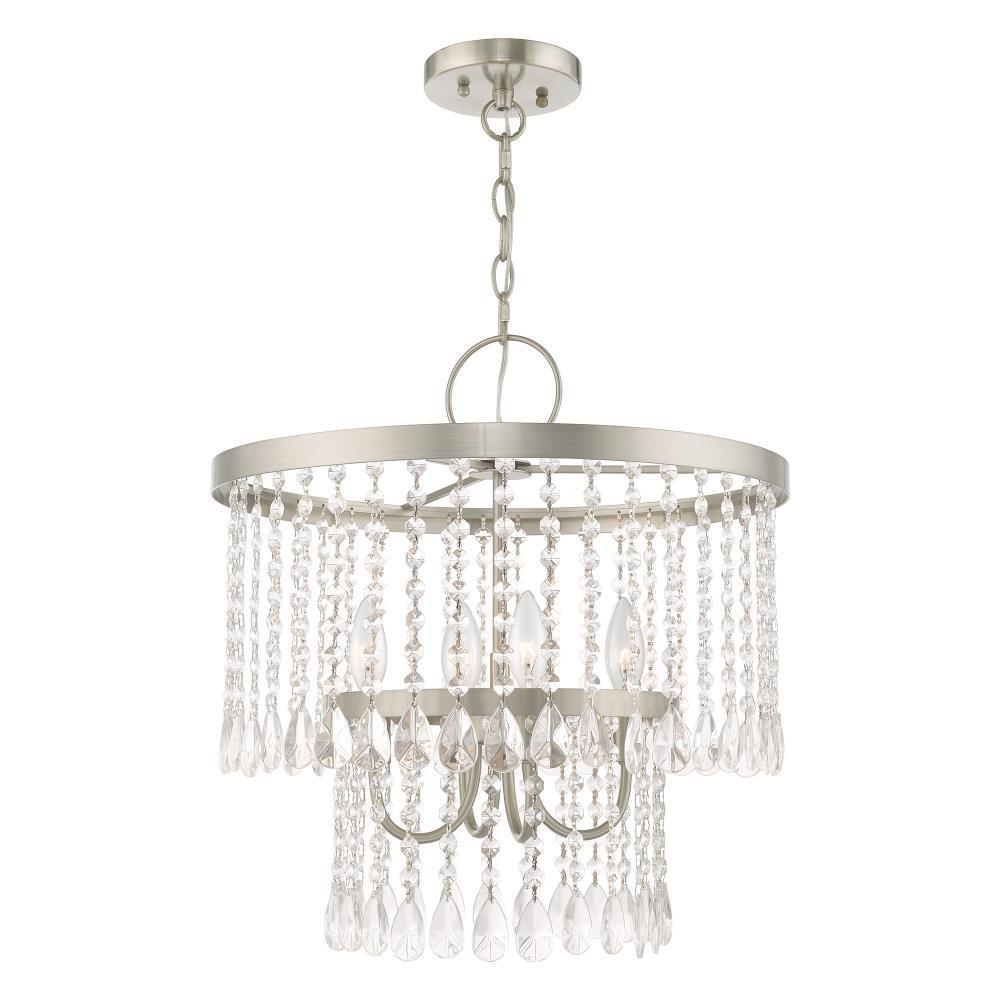 Livex Lighting Elizabeth 4 - Light Chandelier in  Brushed Nickel