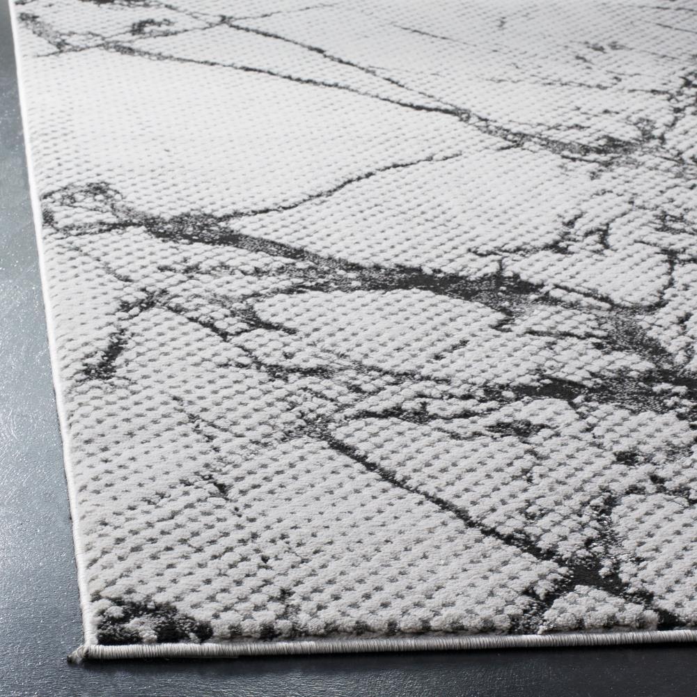 Lurex LUR187 Power Loomed Area Rug - Grey/Black - 5'3"x7'6" - Safavieh