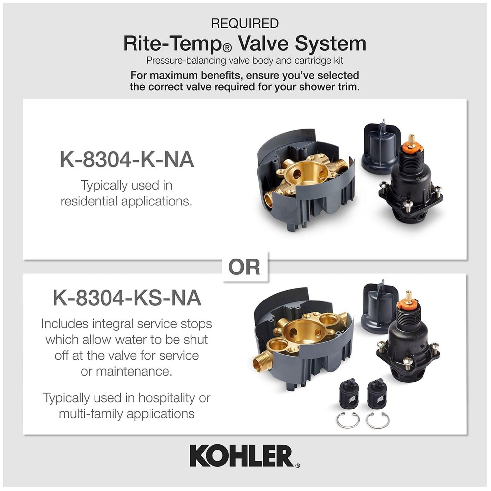 Kohler Artifacts Rite-Temp Valve Trim with Lever Handle